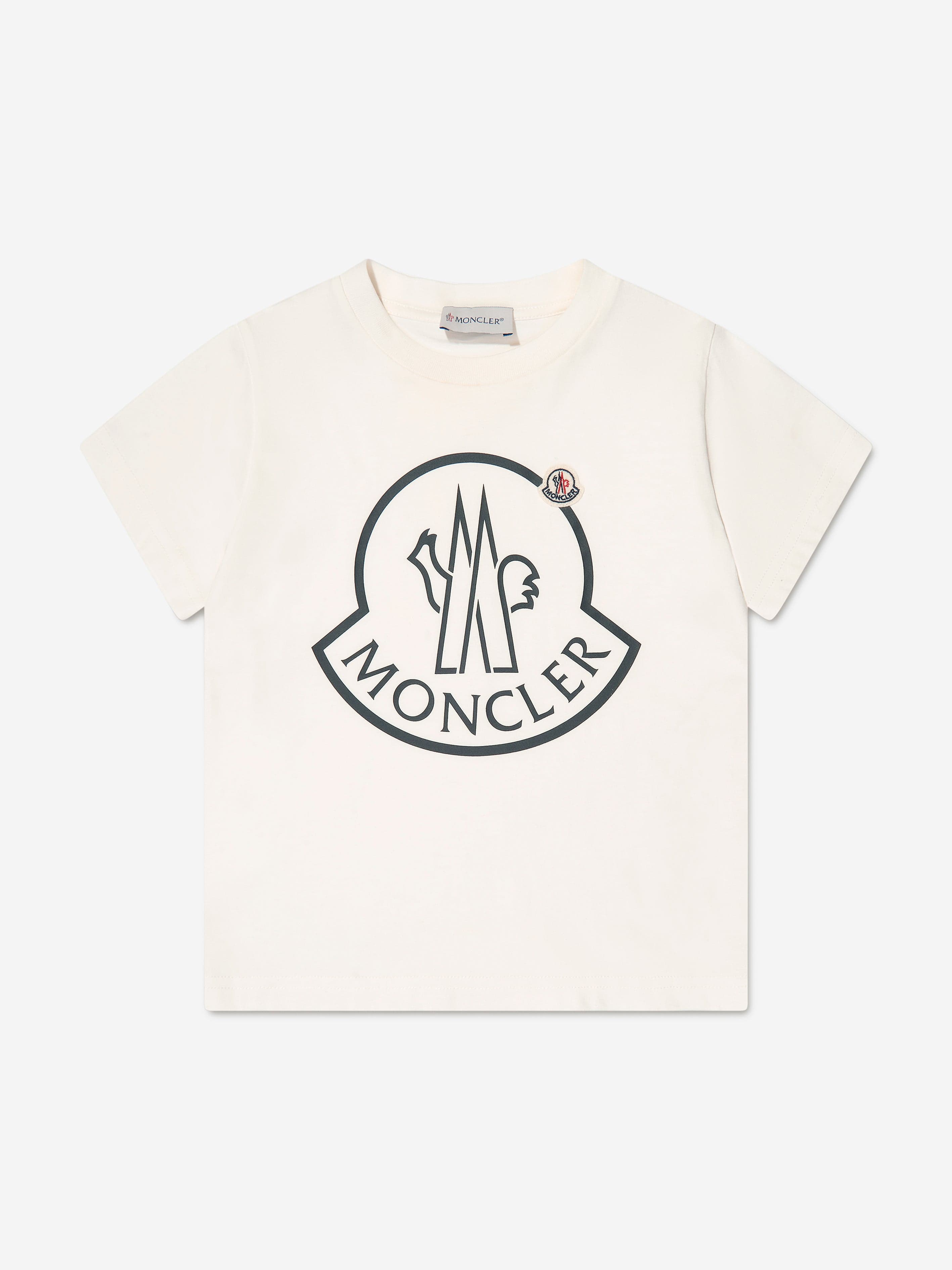 Moncler Enfant Kids Logo T-Shirt in White Cheap Sale Footlocker Finishline