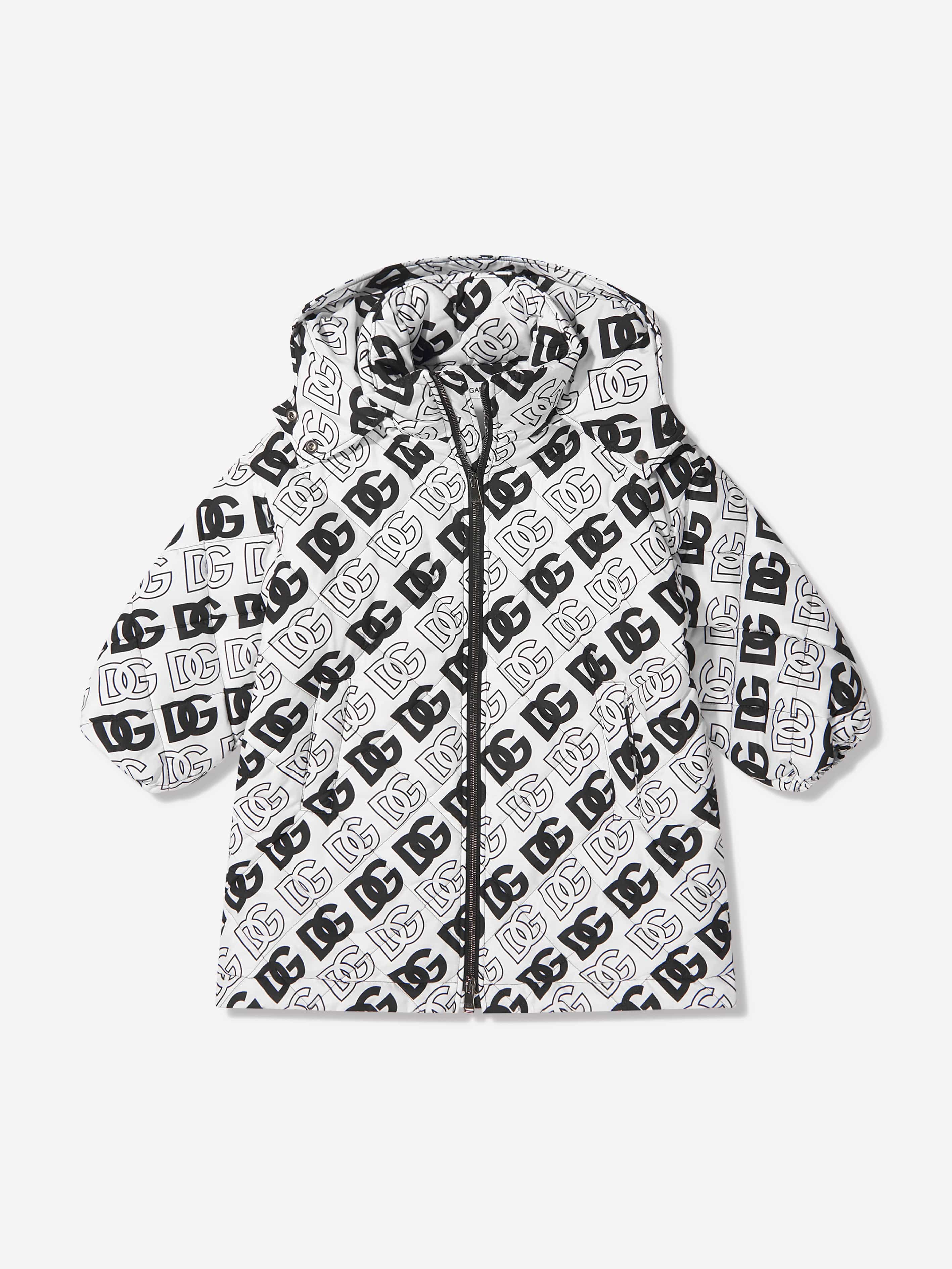 Dolce & Gabbana Kids All Over Logo Print Hooded Jacket Many Kinds Of Cheap Online
