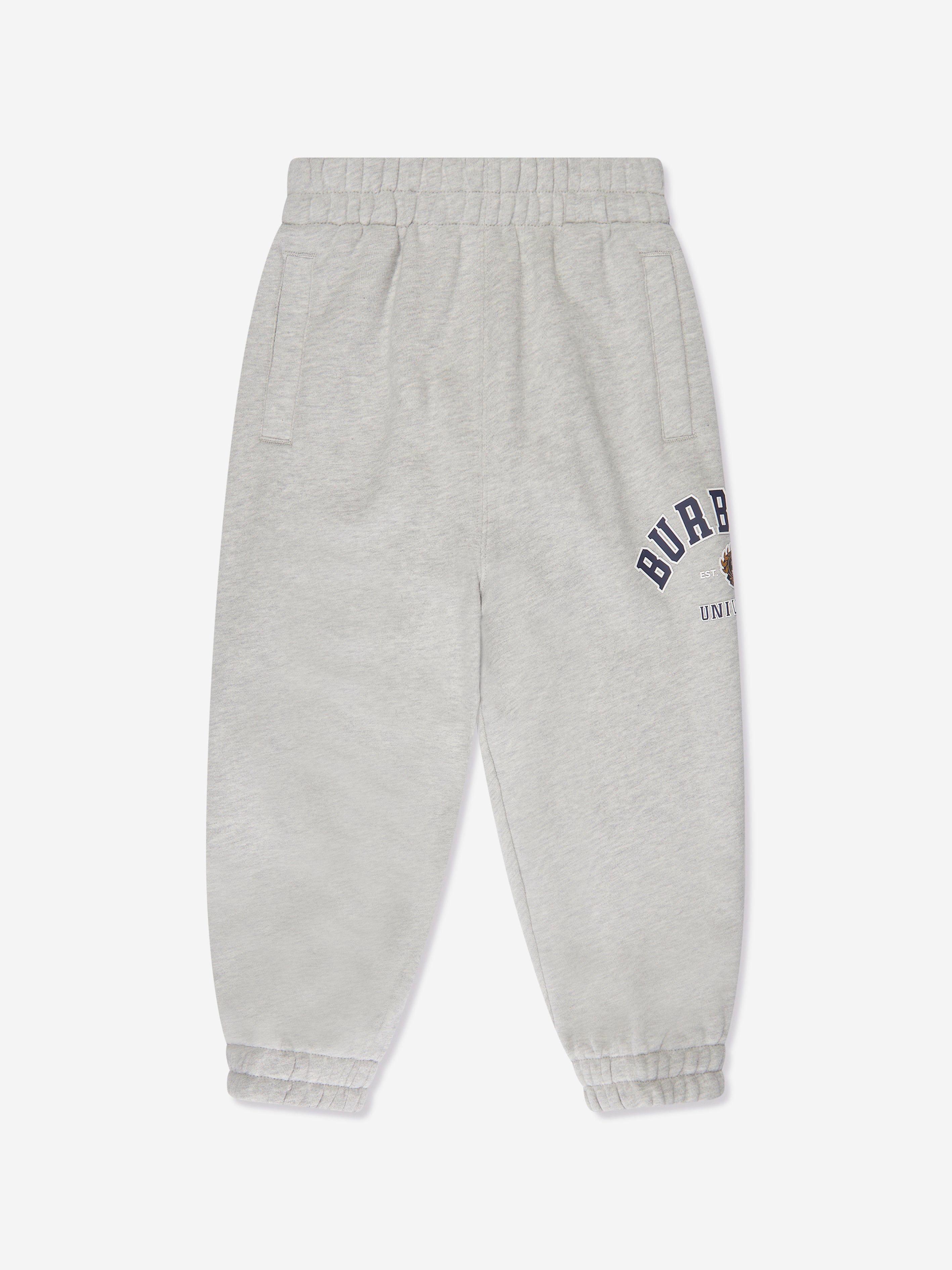 Burberry Kids Bonny Varsity Joggers in Grey Sale Popular