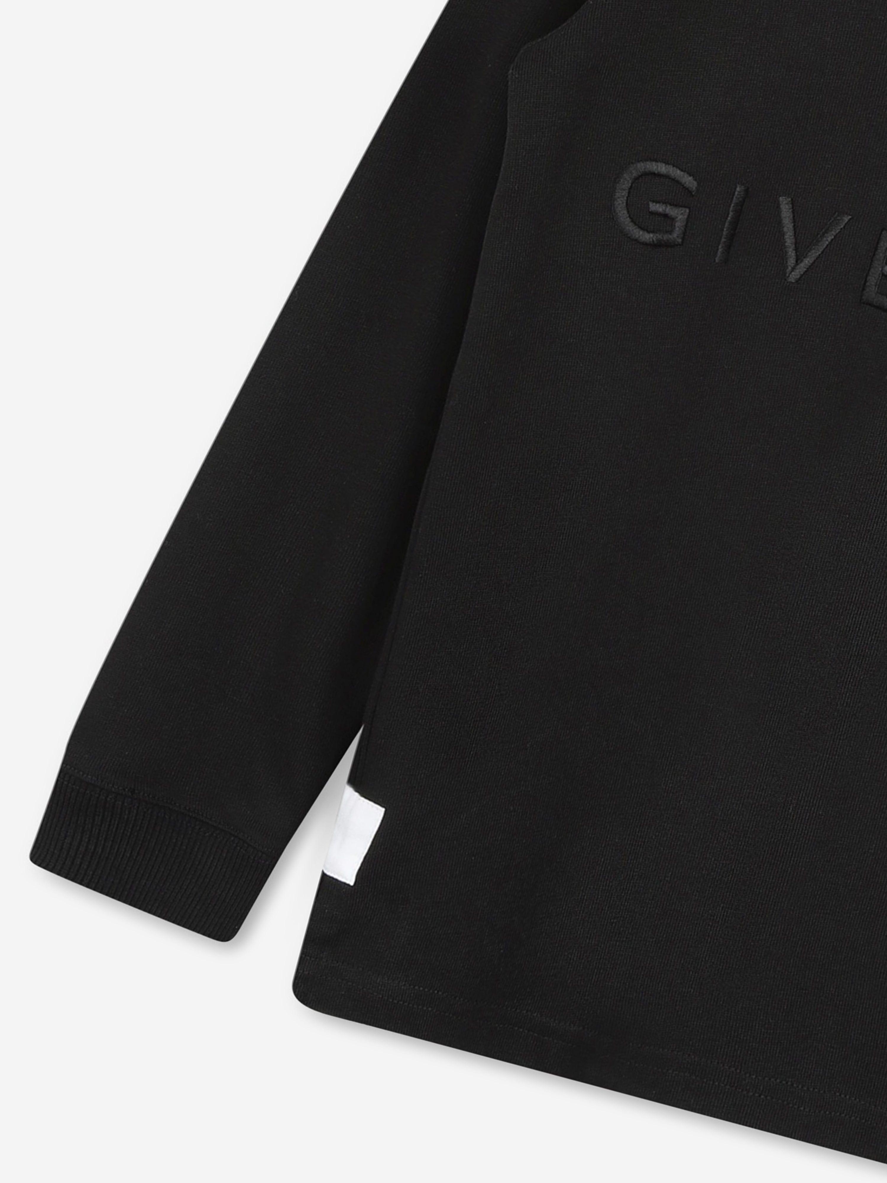 Givenchy Boys Long Sleeve Jersey Polo Shirt in Black Outlet Get To Buy