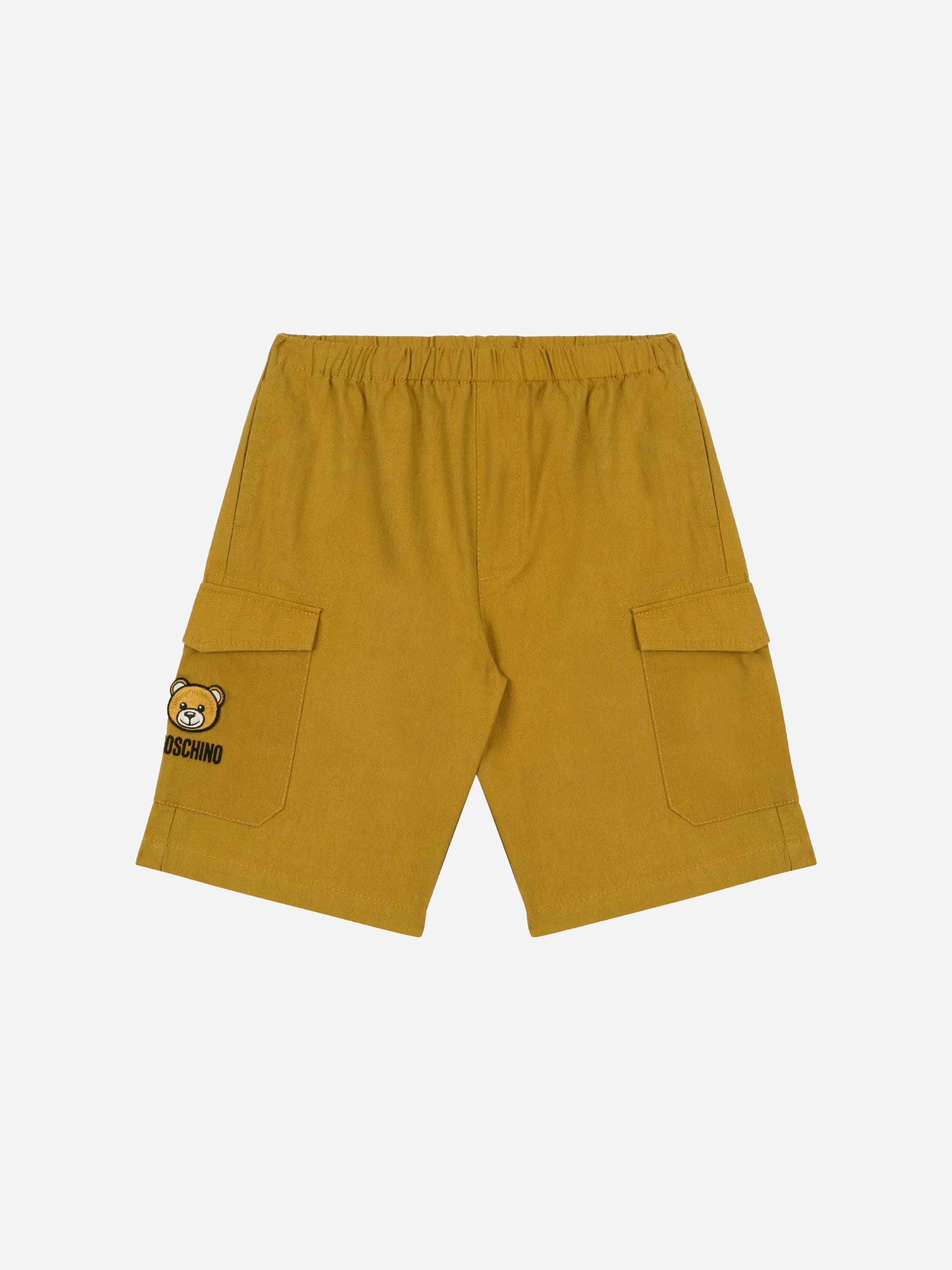 Moschino Boys Teddy Cargo Shorts in Brown Discount Low Pice