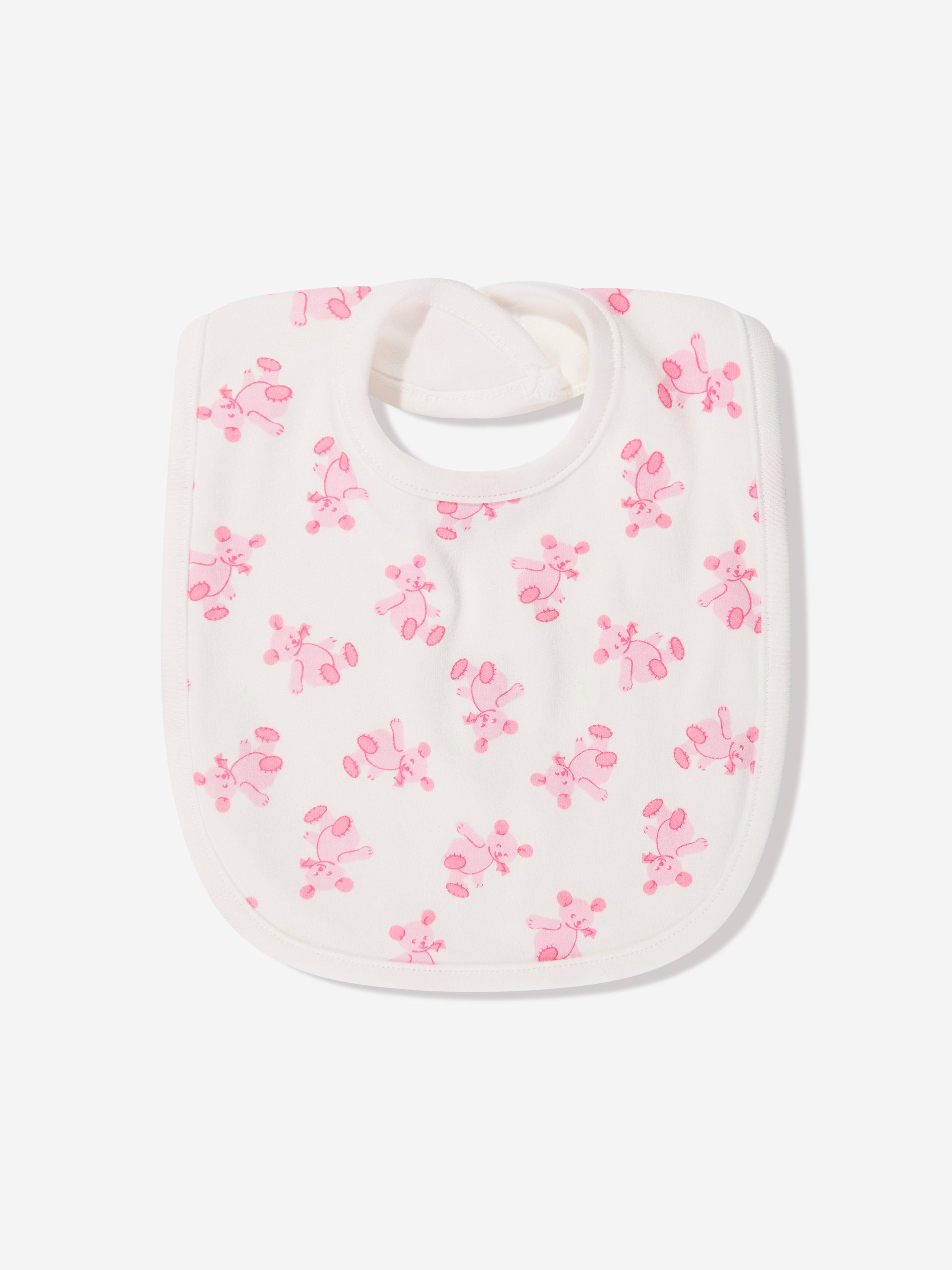 Rachel Riley Baby Girls Teddy Bib in Pink Outlet Fashionable