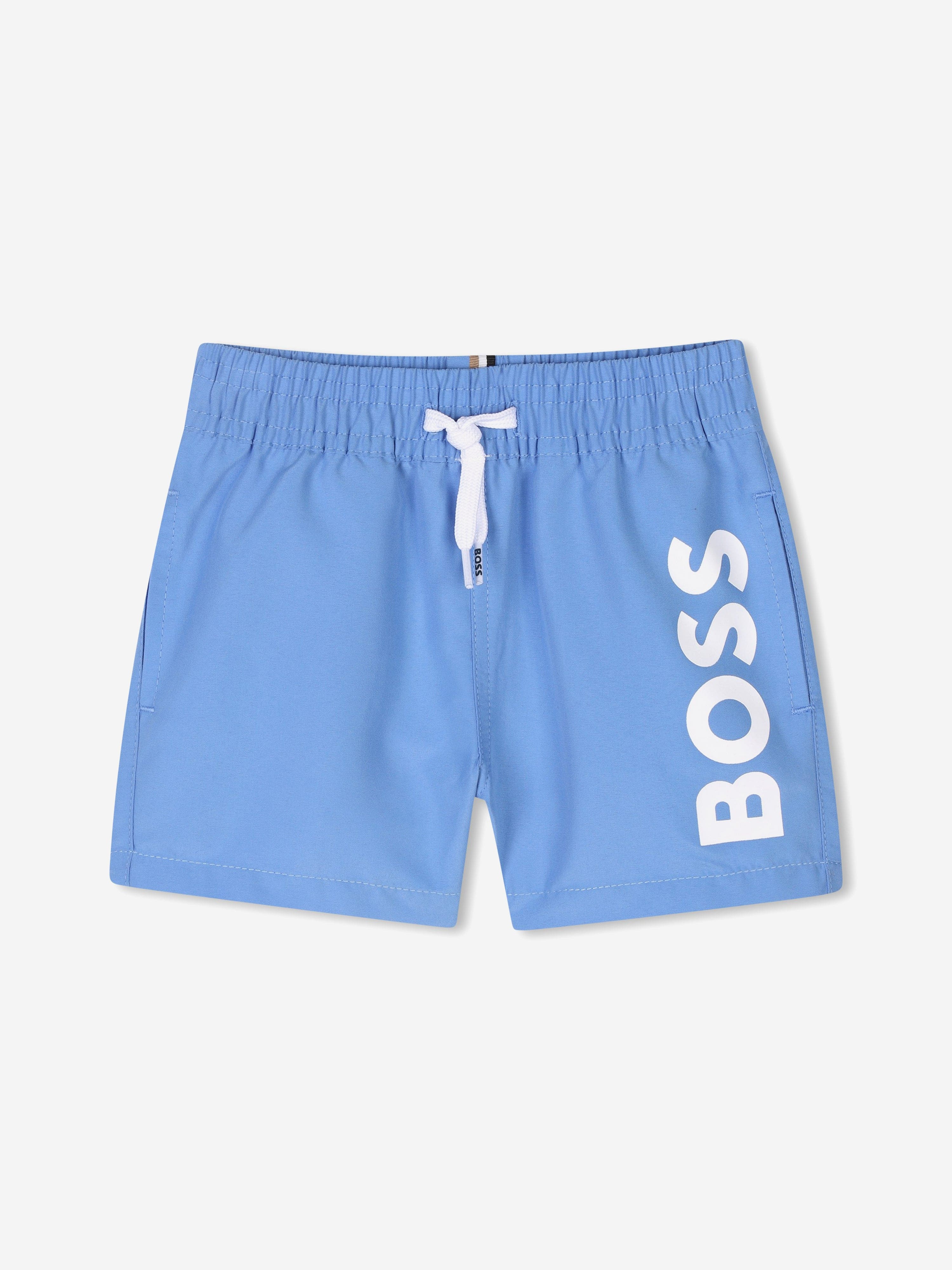 BOSS Baby Boys Logo Swim Shorts in Blue Sale Release Dates