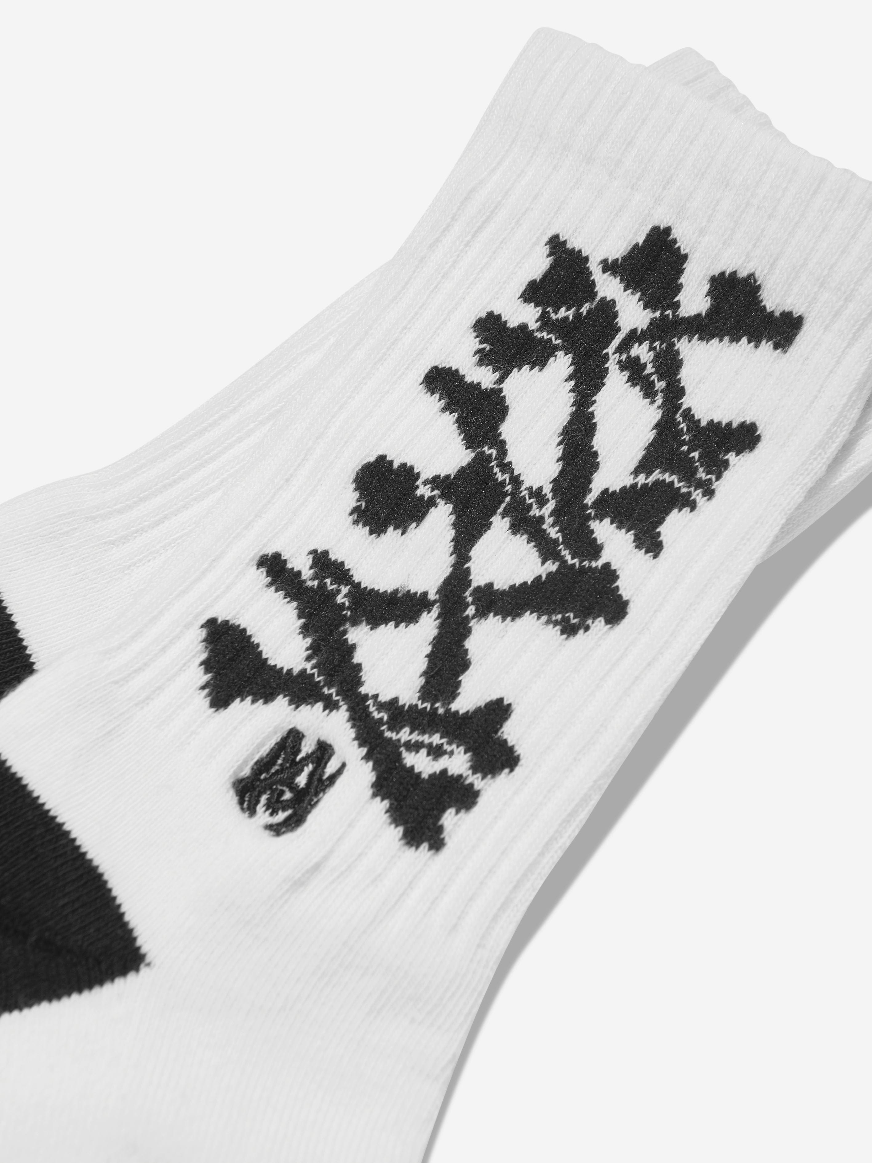 Amiri Kids Bones Stacked Socks in White 2025 Unisex Cheap Pice