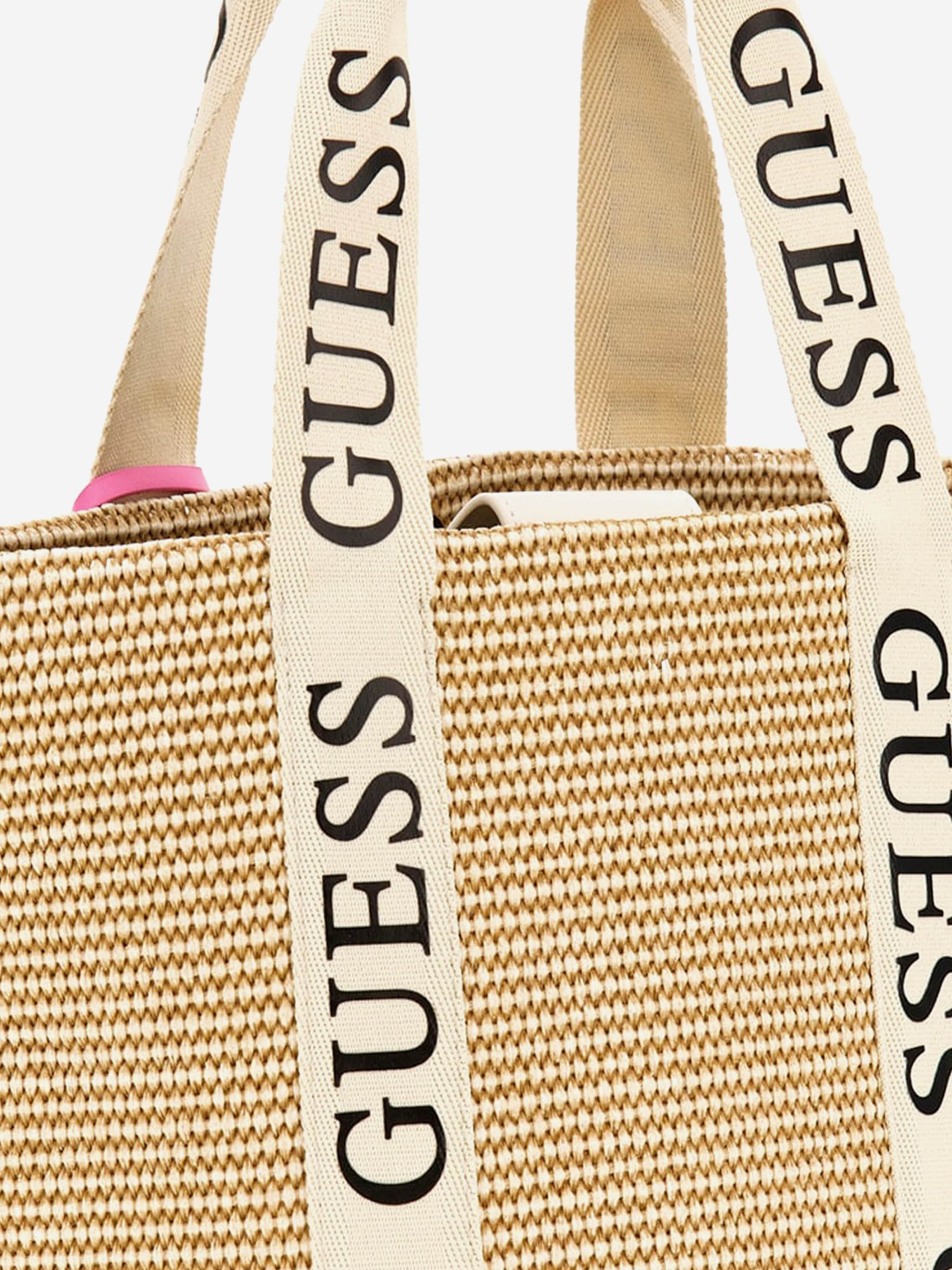 Girls Straw Tote Bag in Ivory Discount Sale Online