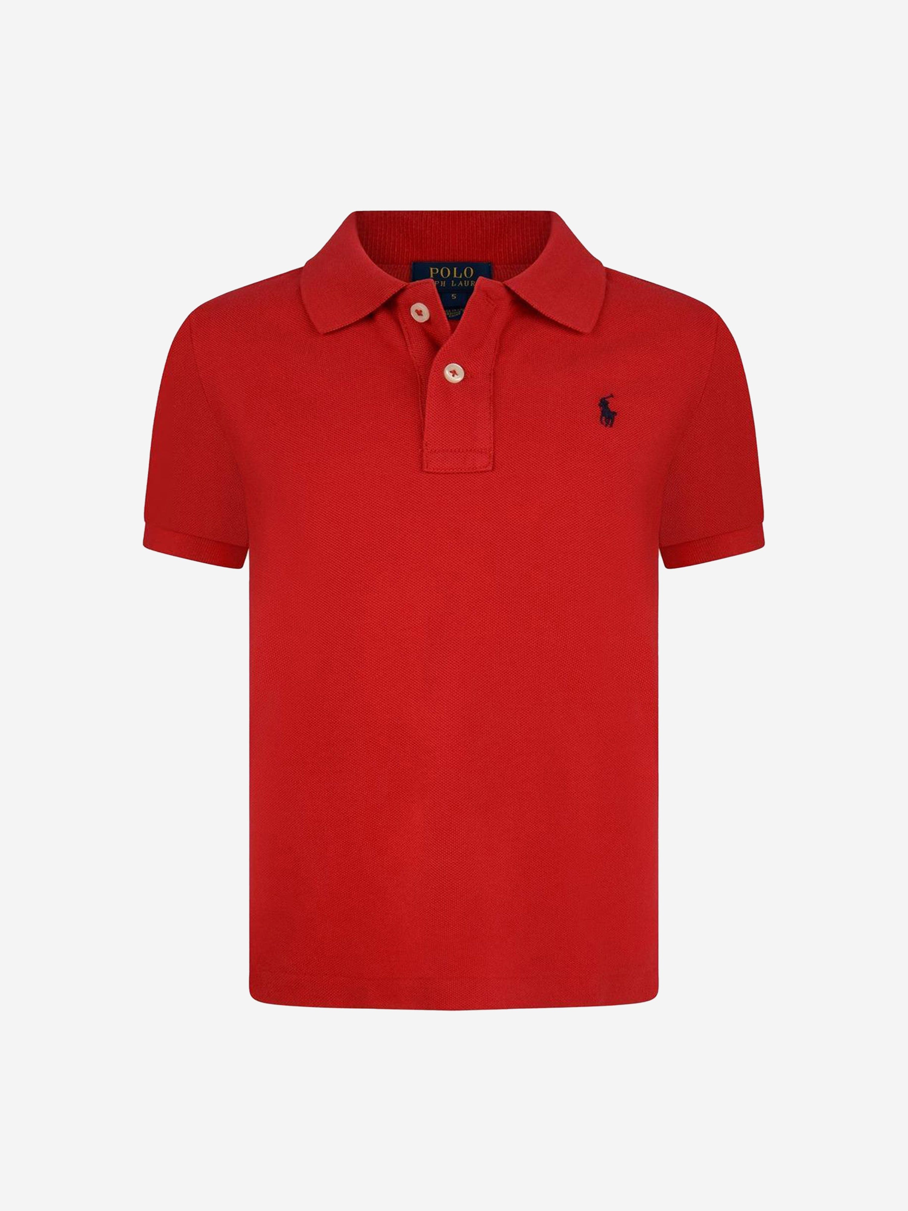 Ralph Lauren Boys Cotton Polo Shirt in Red Clearance Footlocker Finishline