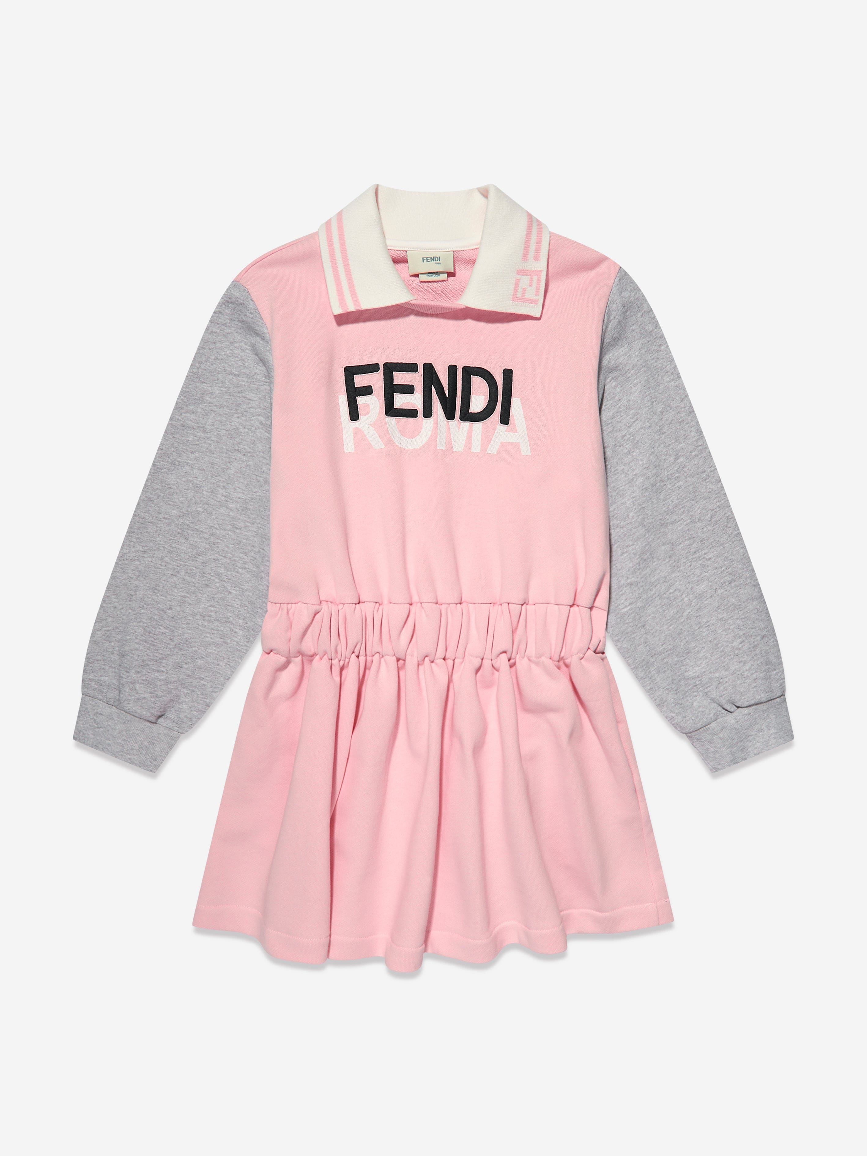 Fendi Girls Sweater Dress in Pink Online Sale