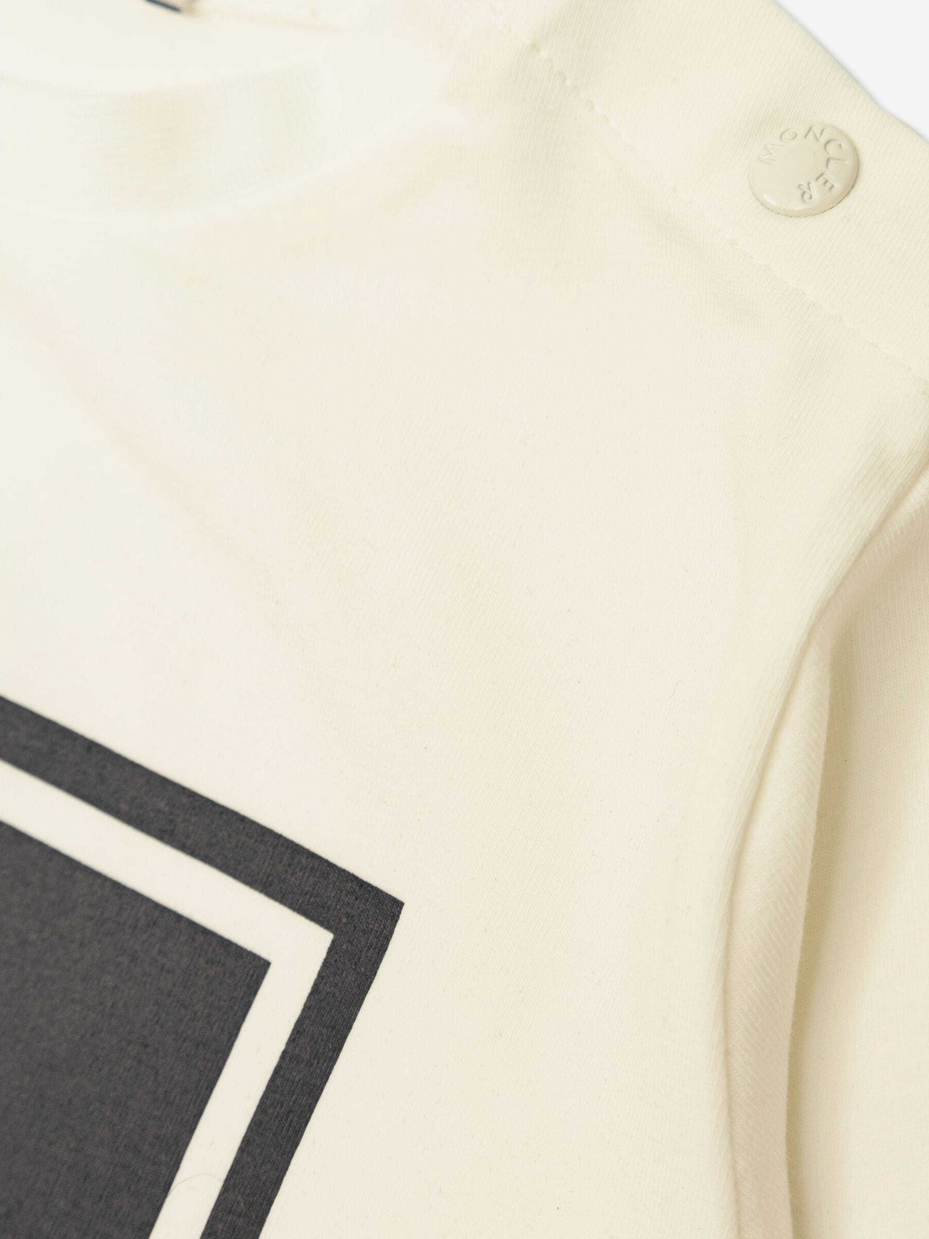 Moncler Enfant Baby Boys Long Sleeve T-Shirt in White Free Shipping For Sale