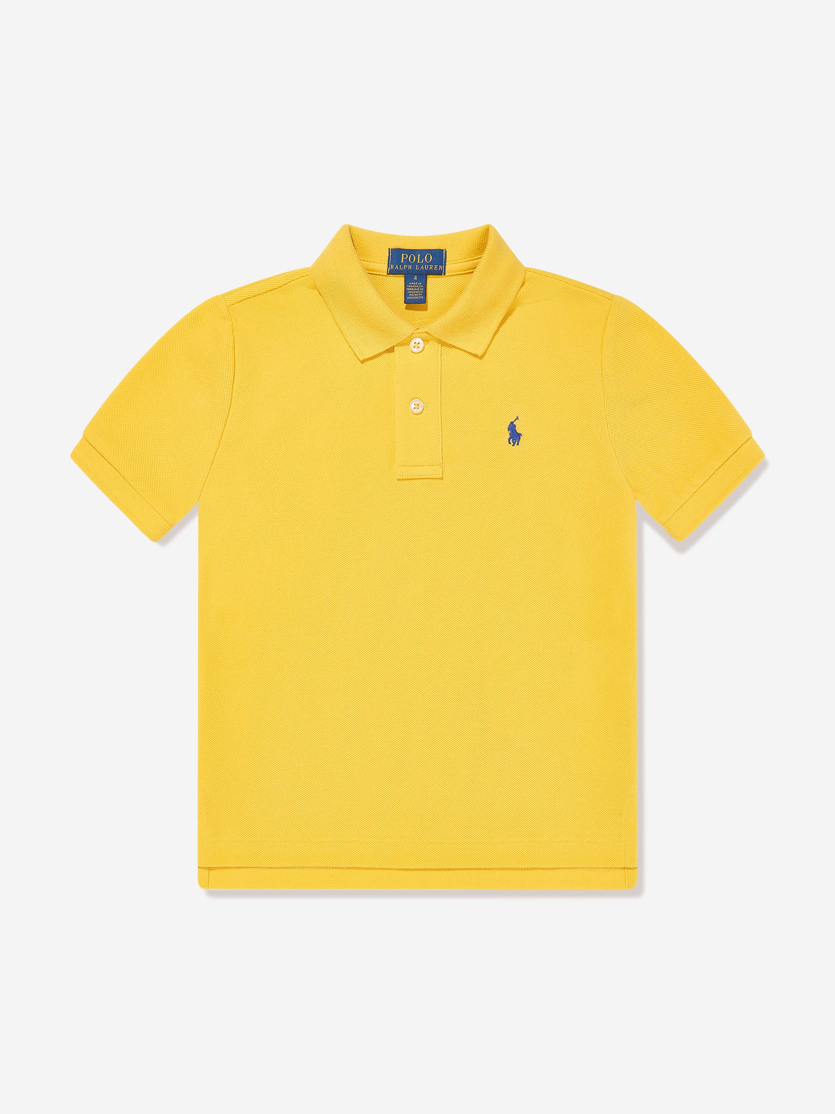 Boys Slim Fit Polo Shirt in Yellow Cheap Sale Best Pices