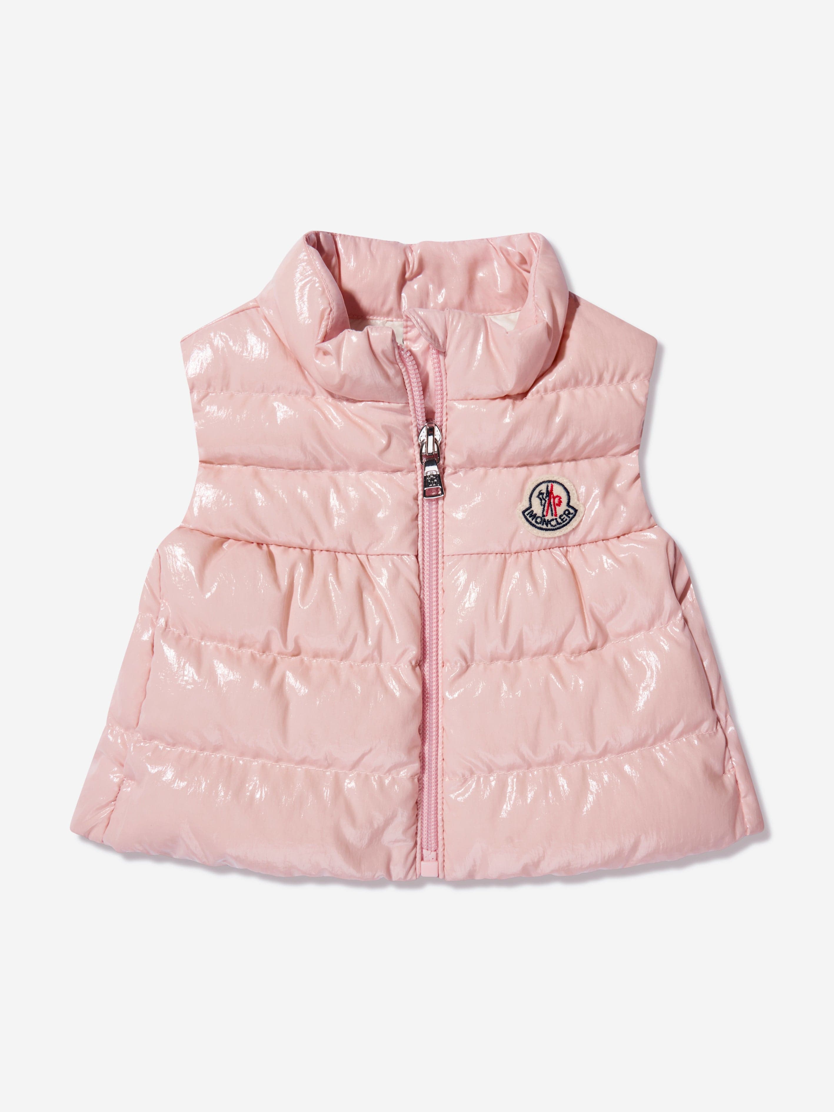 Moncler Enfant Baby Girls Down Padded Hiva Gilet in Pink Buy Cheap Cheap