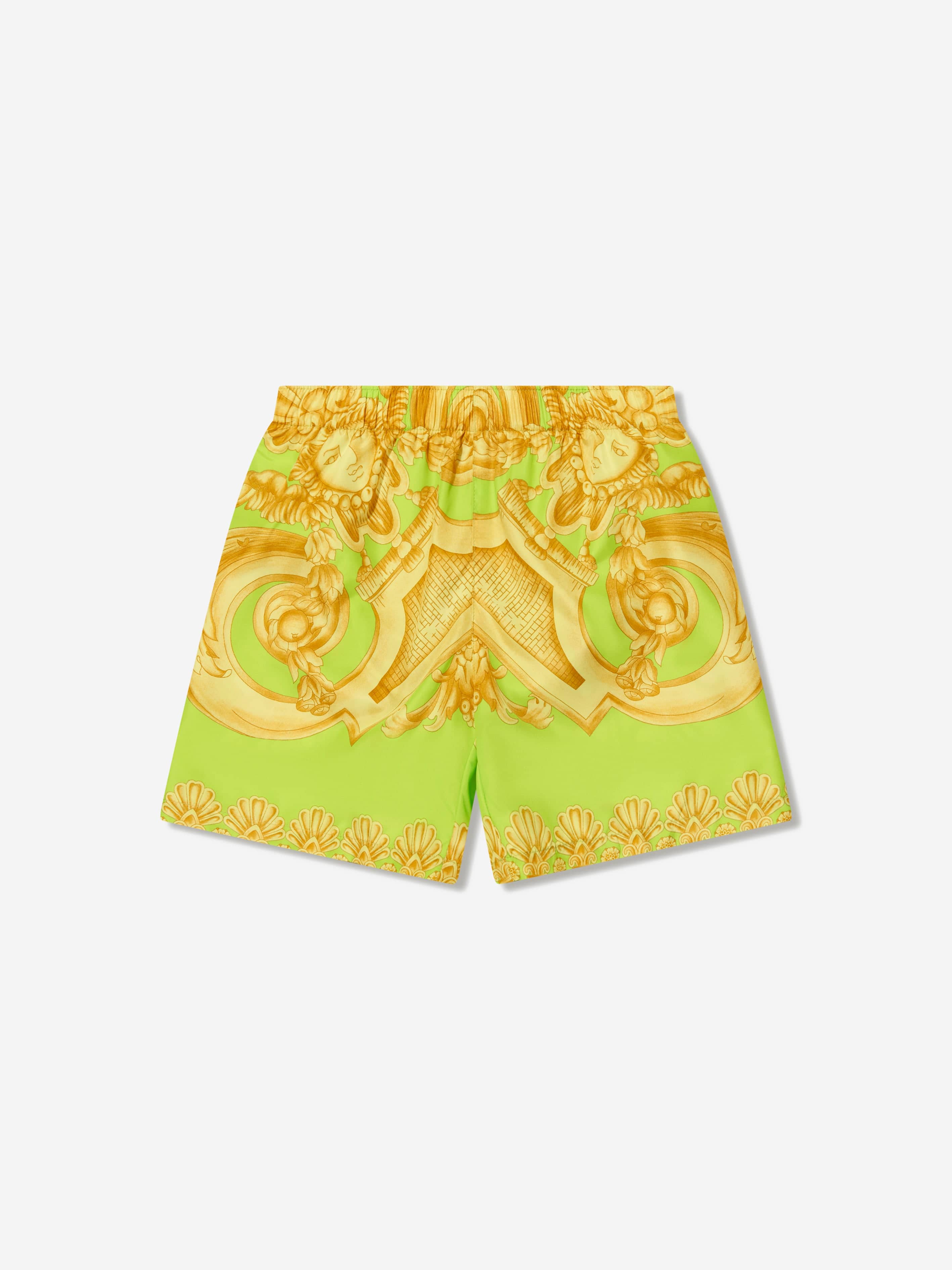 Versace Boys Barocco Swim Shorts in Lime Quality From China Wholesale