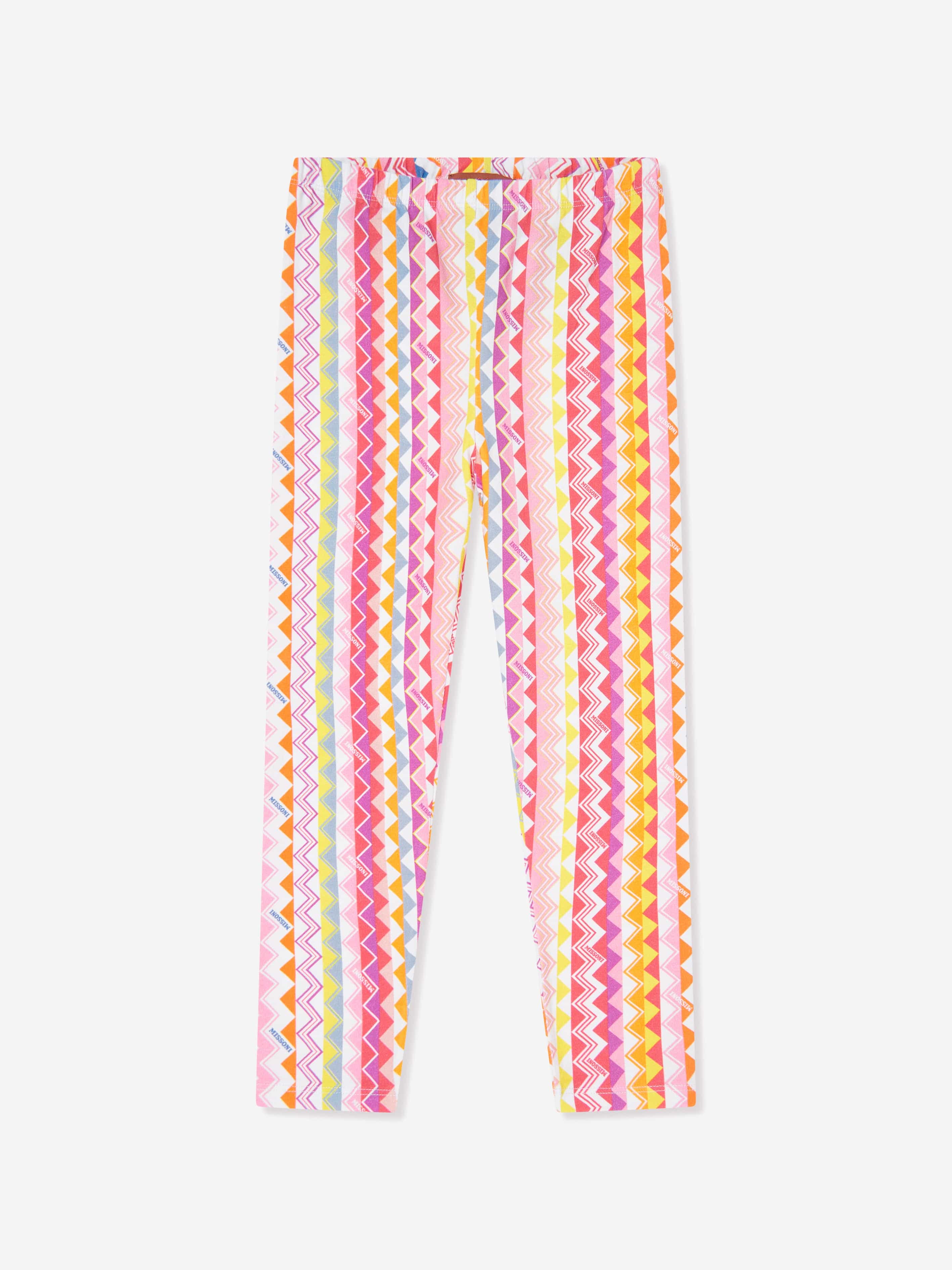 Girls Zigzag Leggings in Multicolour Free Shipping Outlet Store