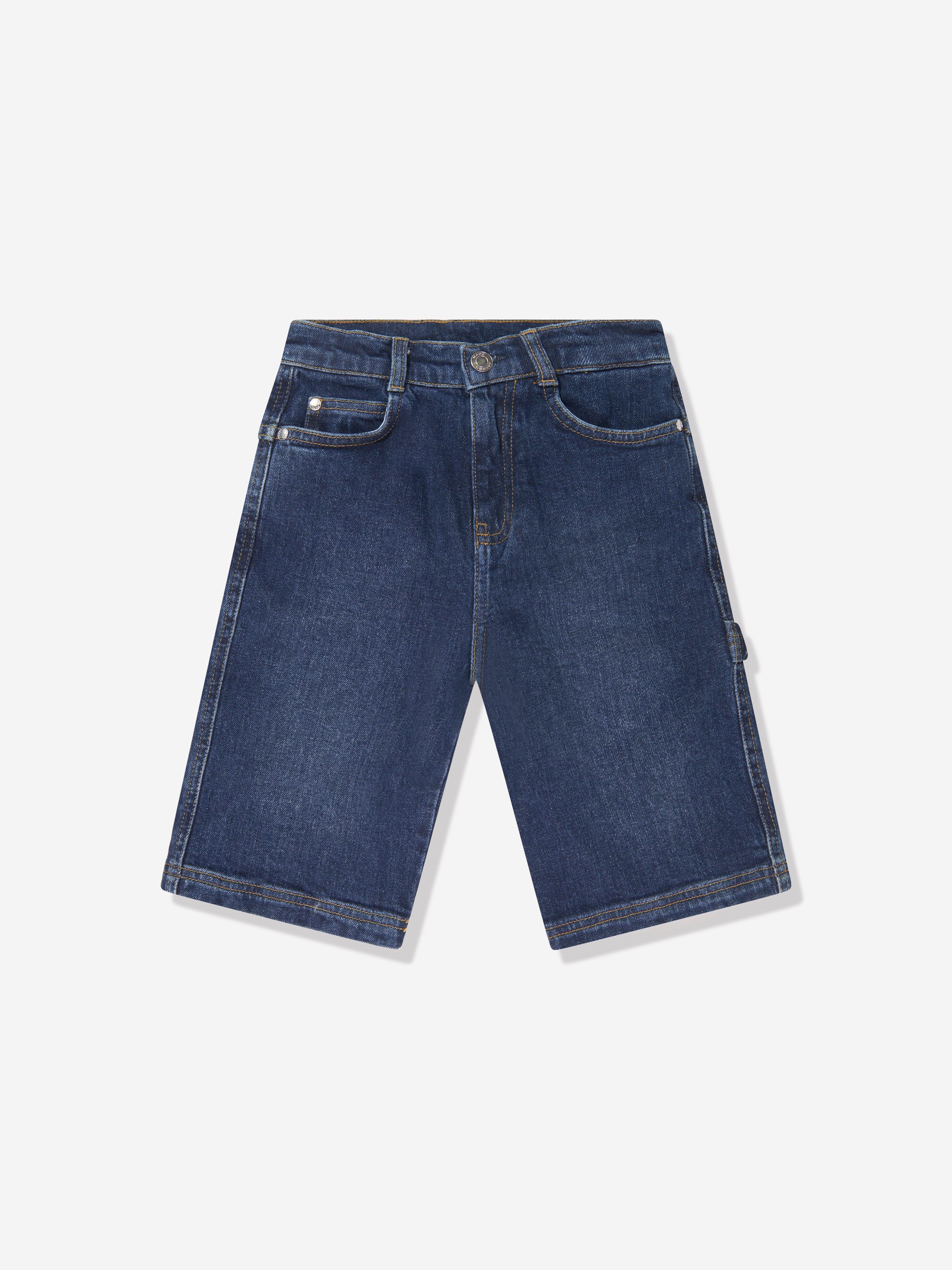 MARC JACOBS Boys Denim Bermuda Shorts in Blue Discount Fashion Style