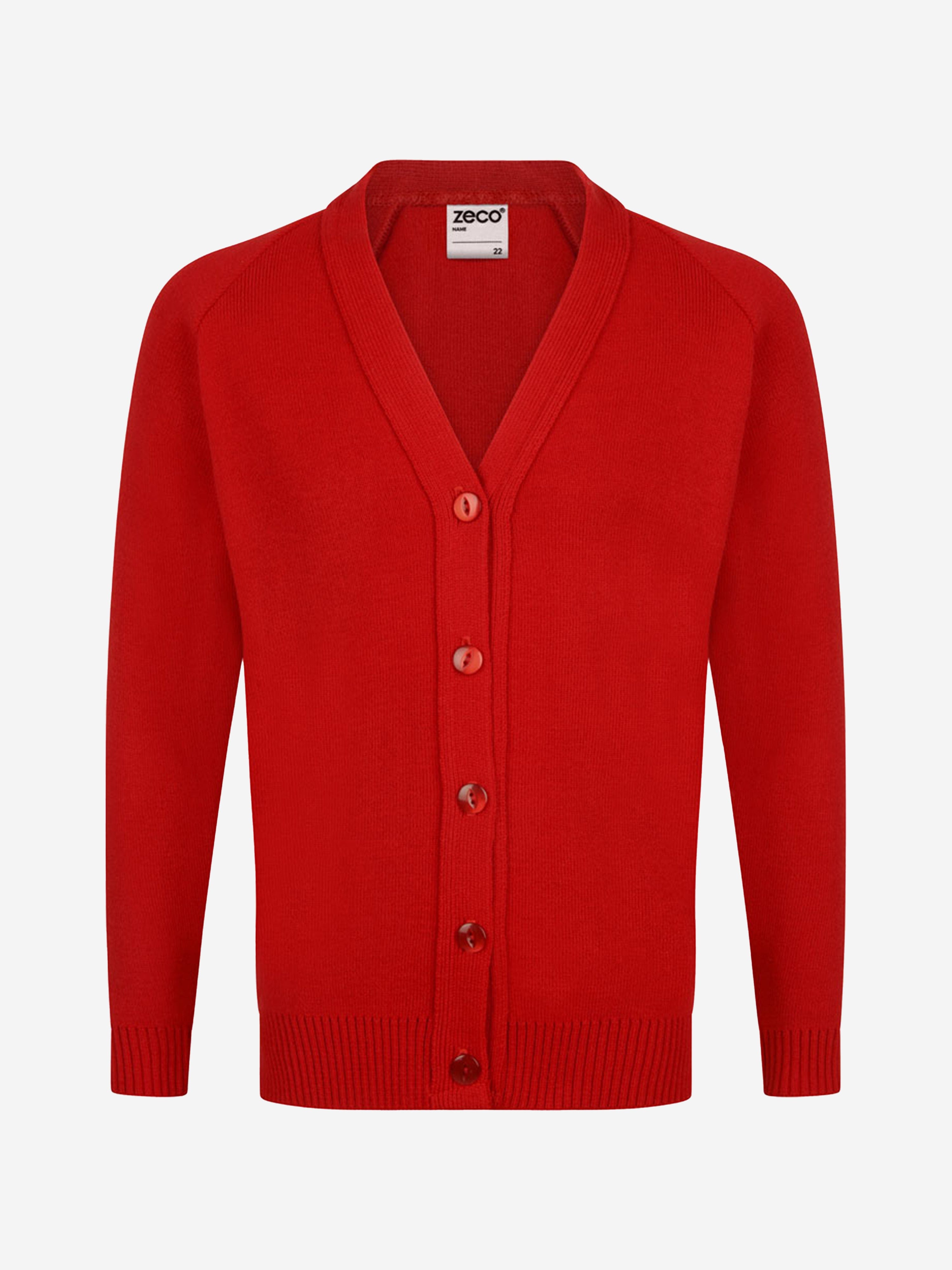 Zeco Kids School Knitted Cardigan in Red Outlet Geniue Stockist
