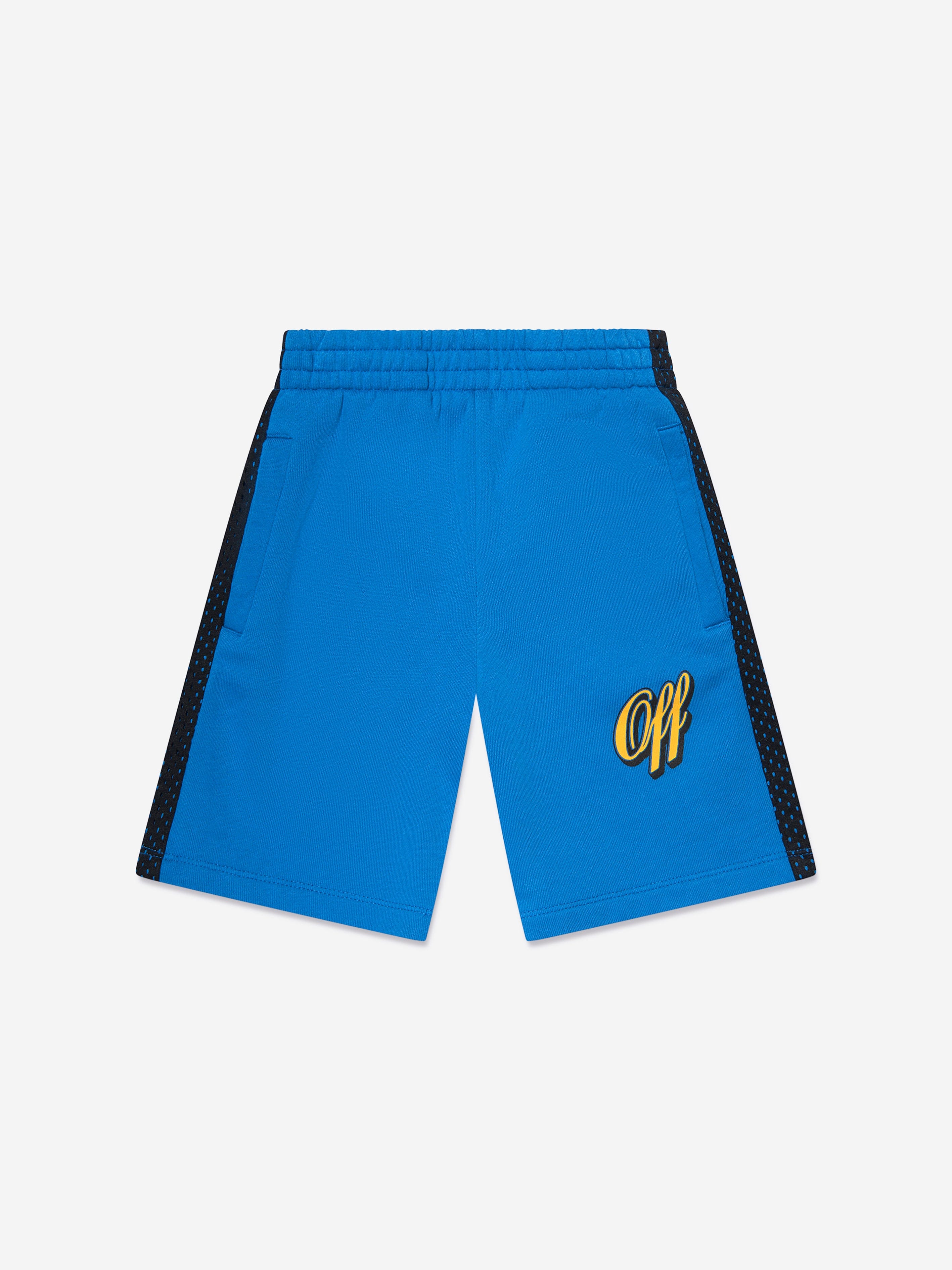 Off-White Boys Baseball Logo Mesh Shorts in Blue Free Shipping Factory Outlet