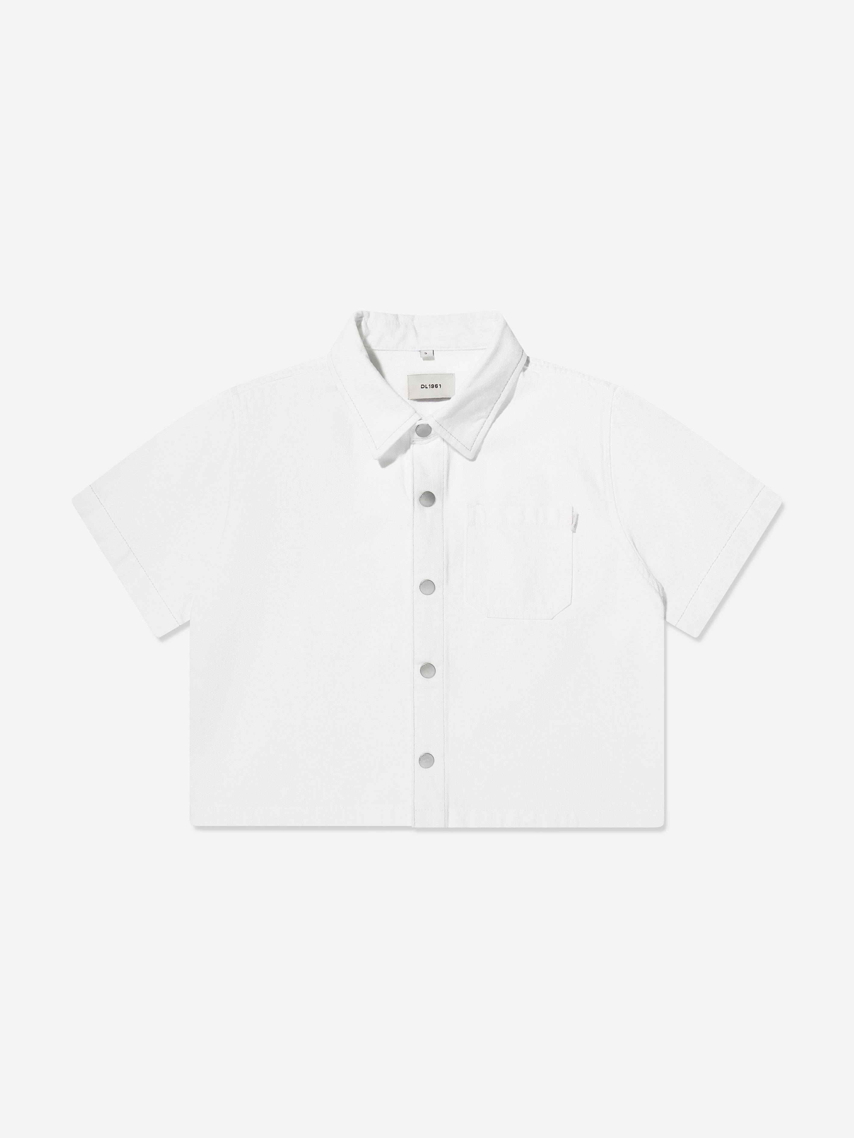 DL1961 Boys Short Sleeve Ash Shirt in White Cheap Sale Store