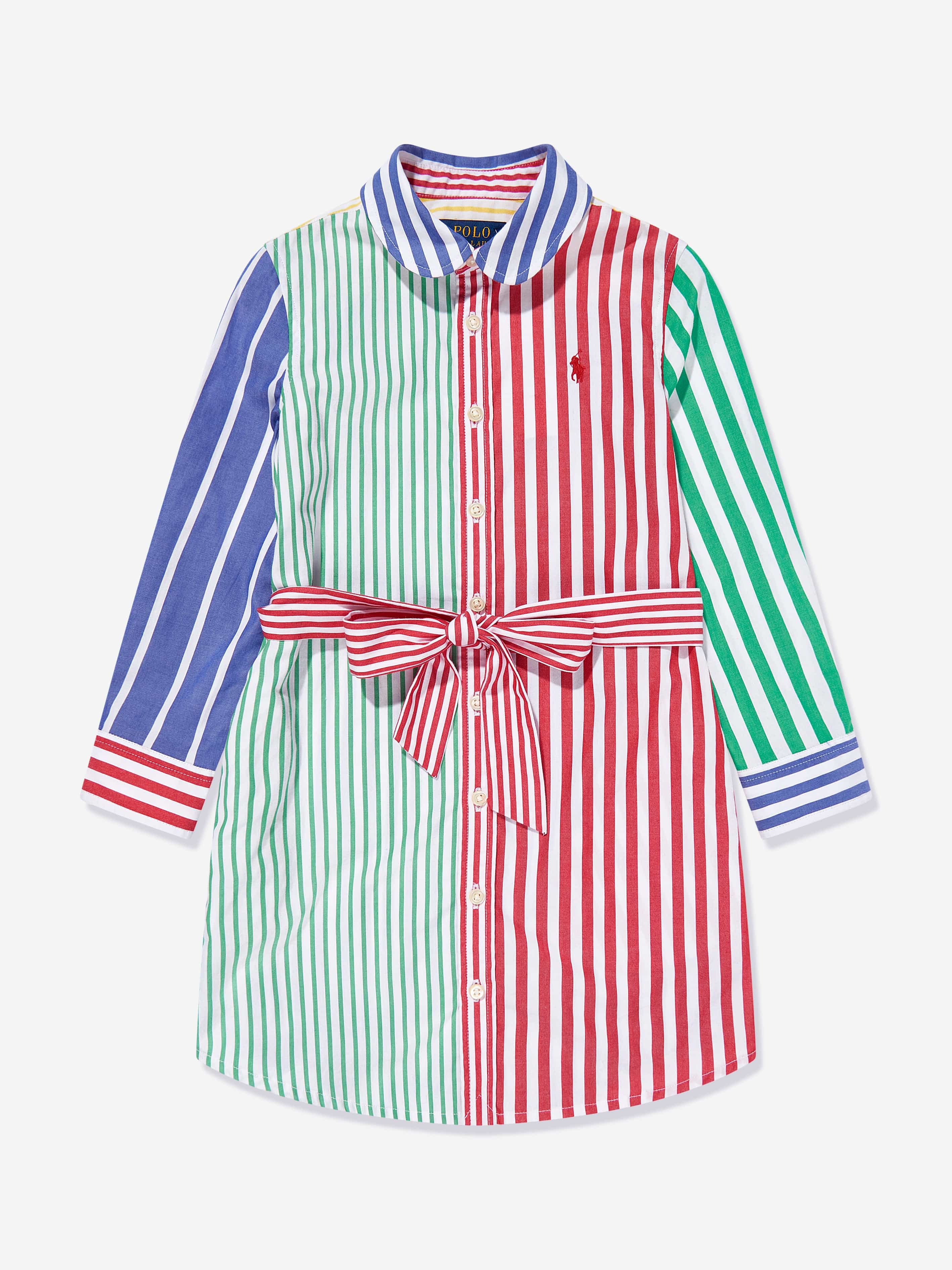 Girls Striped Shirt Dress in Multicolour Free Shipping Nicekicks
