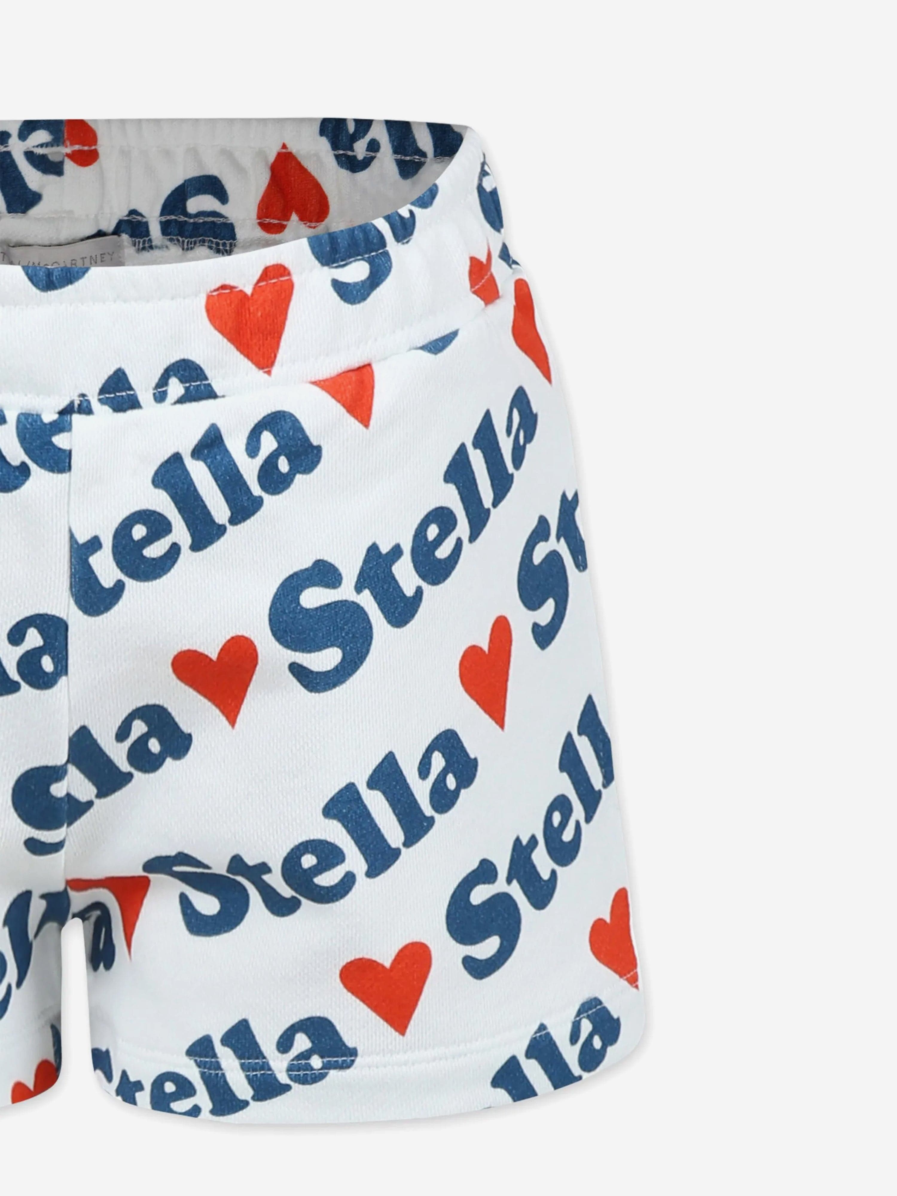 Girls Heart Logo Shorts in Ivory Free Shipping Fashionable