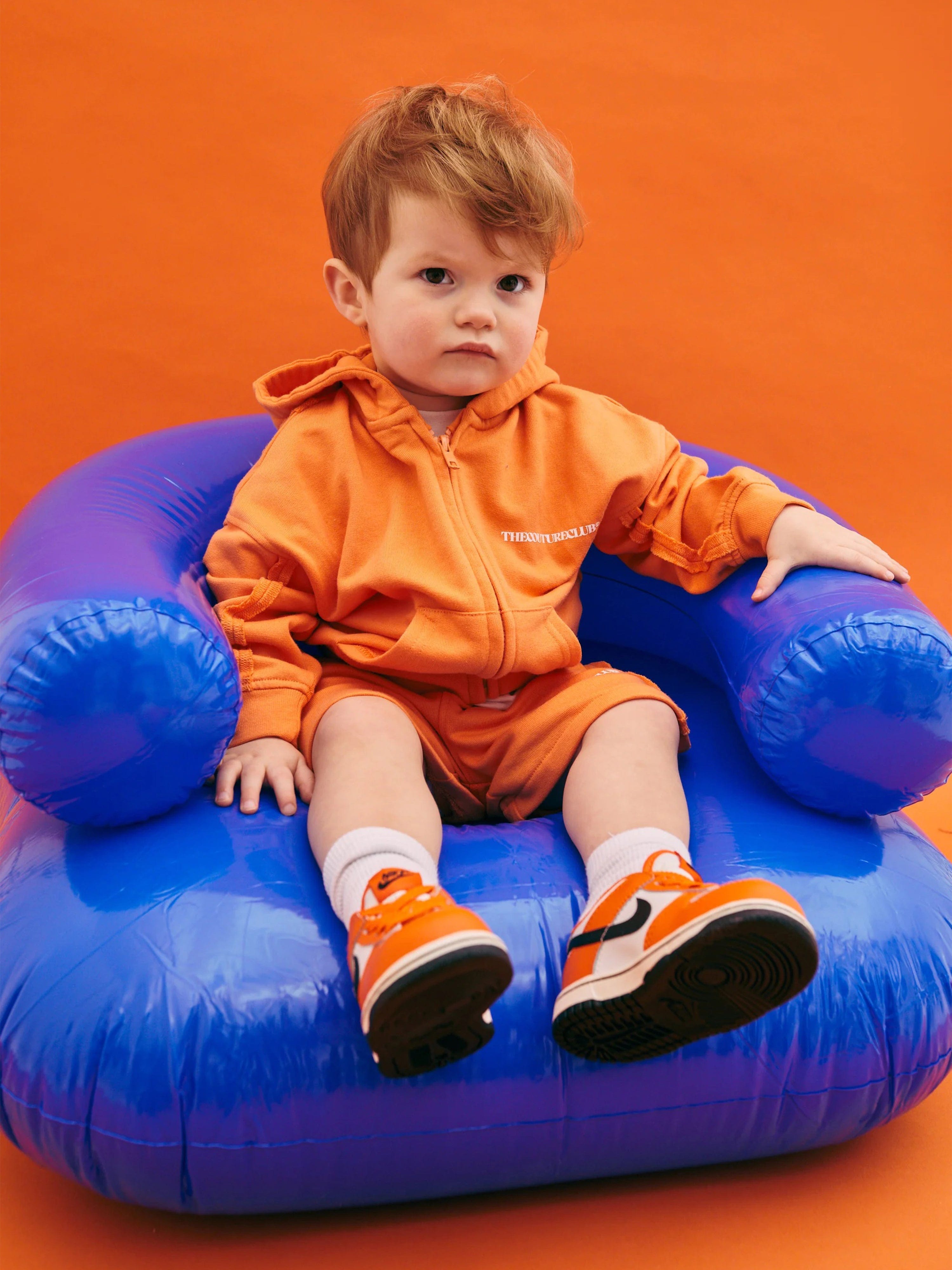 The Couture Club Kids Raw Seam Members Only Zip Up in Orange Cost Cheap Online