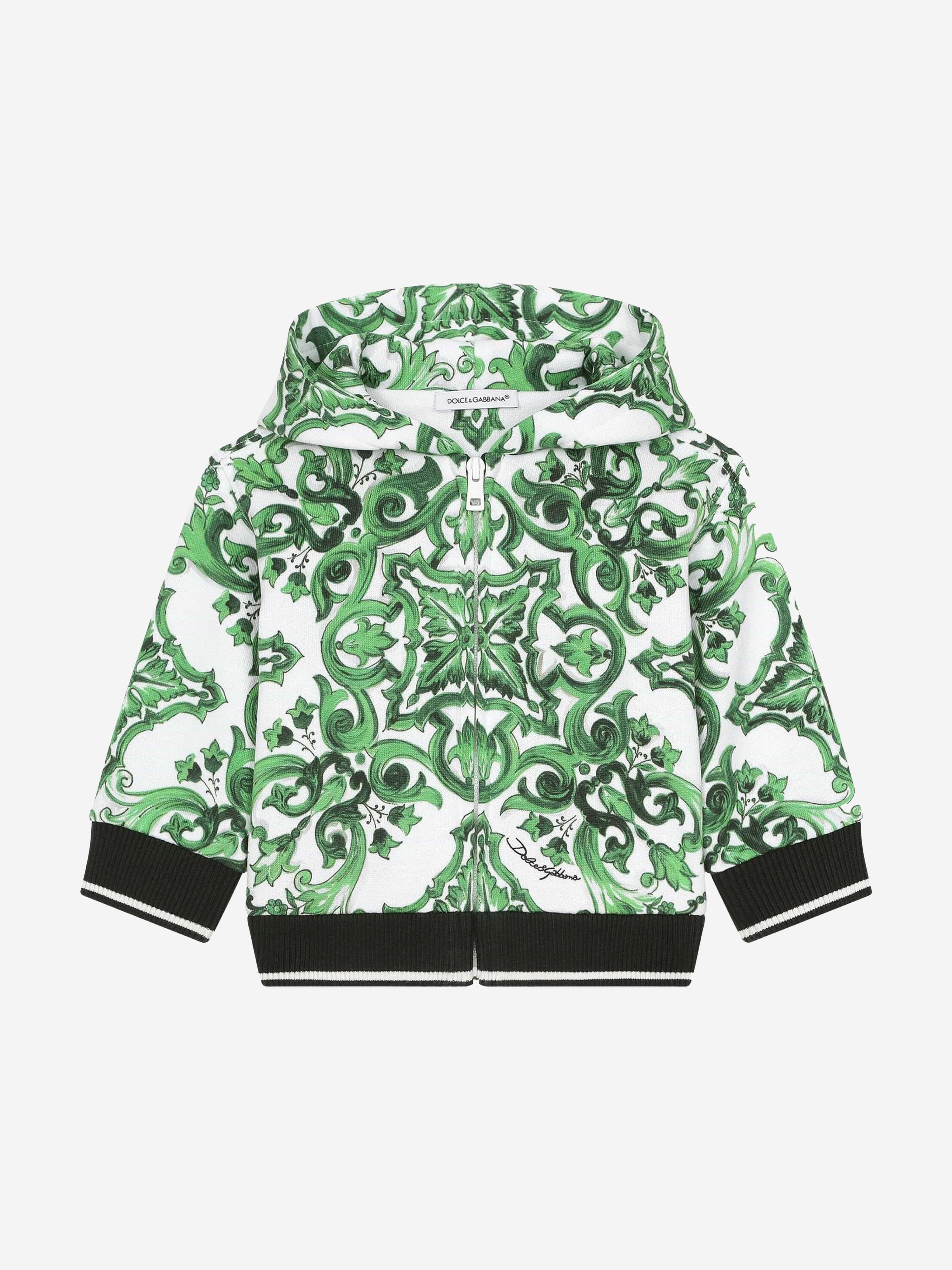 Dolce & Gabbana Baby Boys Maiolica Zip Up Top in Green Cheap Pice From China