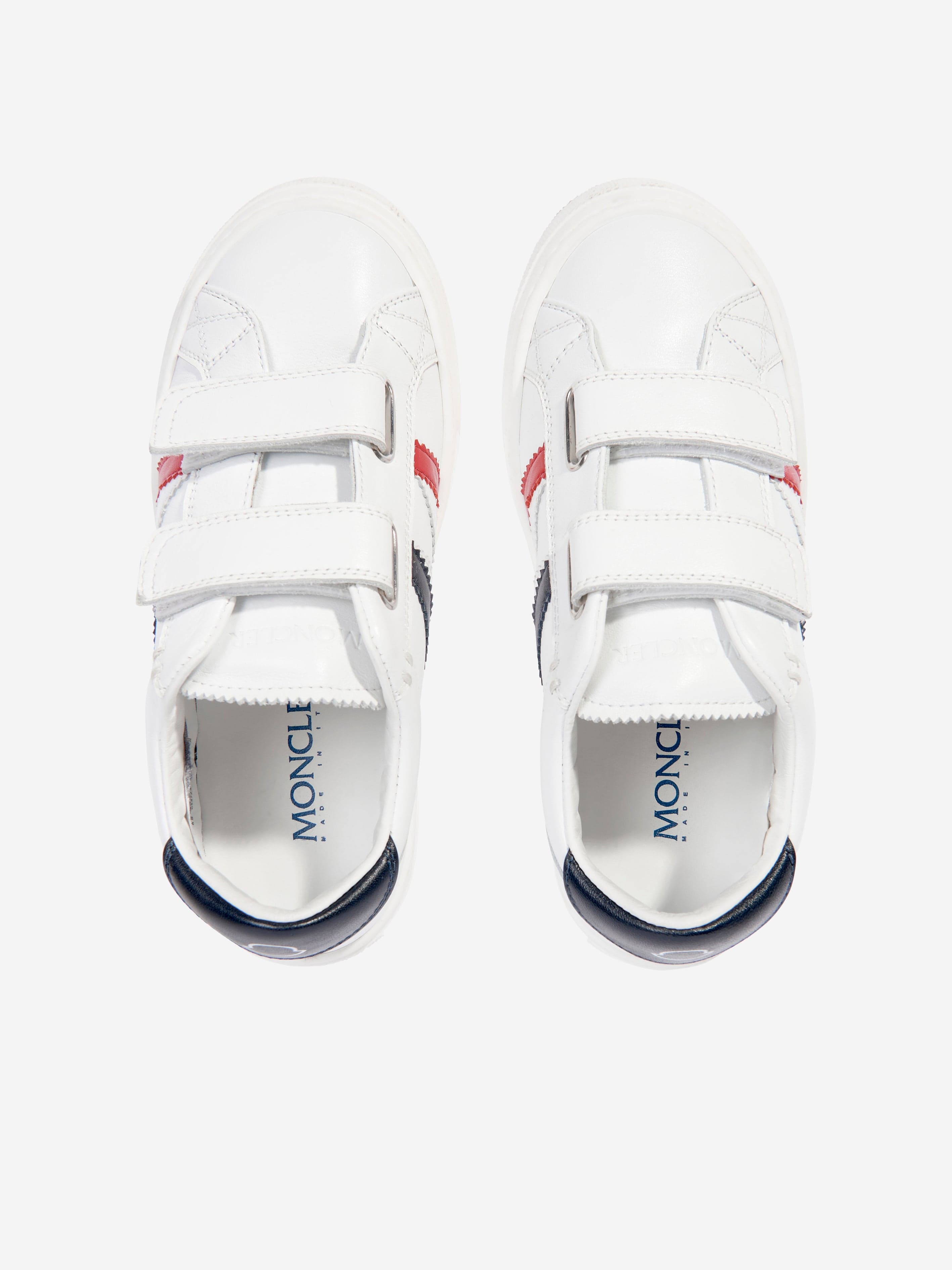 Moncler Enfant Kids Petit Monaco Low Top Trainers in White 2025 Unisex For Sale