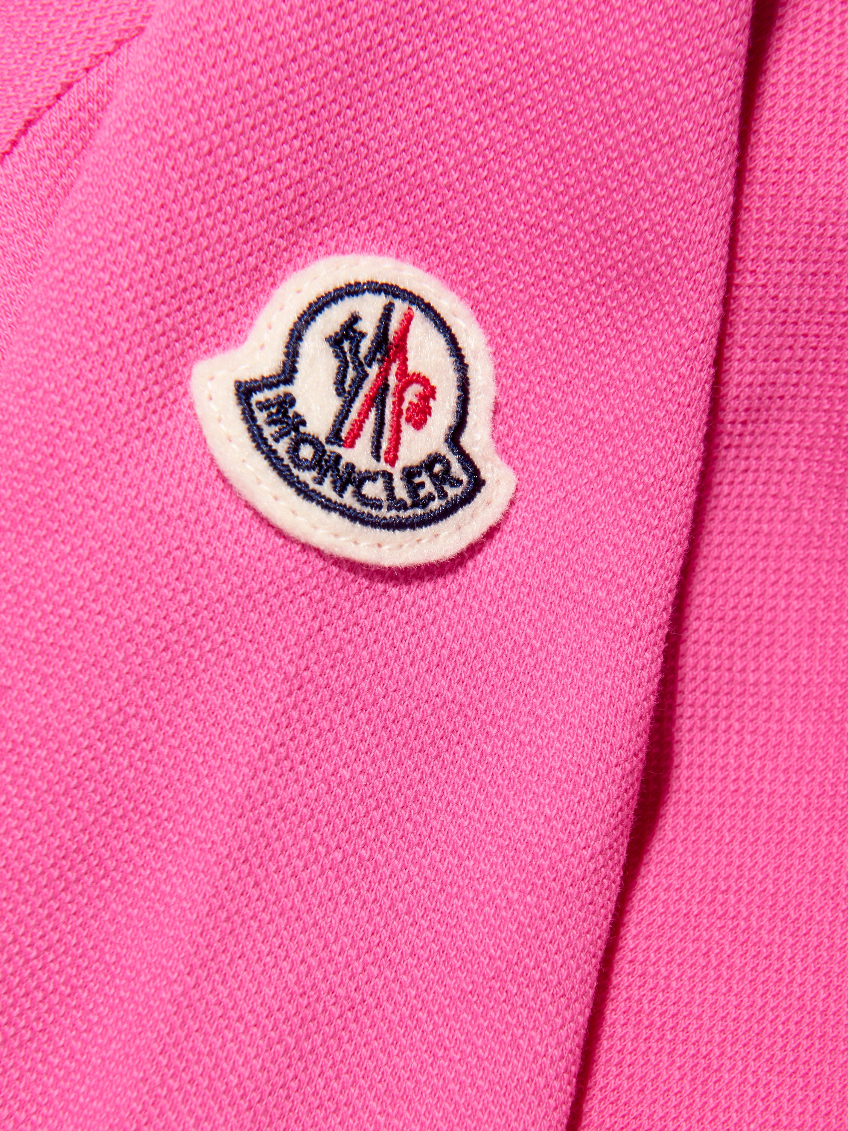 Moncler Enfant Baby Girls Long Sleeve Pocket Dress in Pink Explore