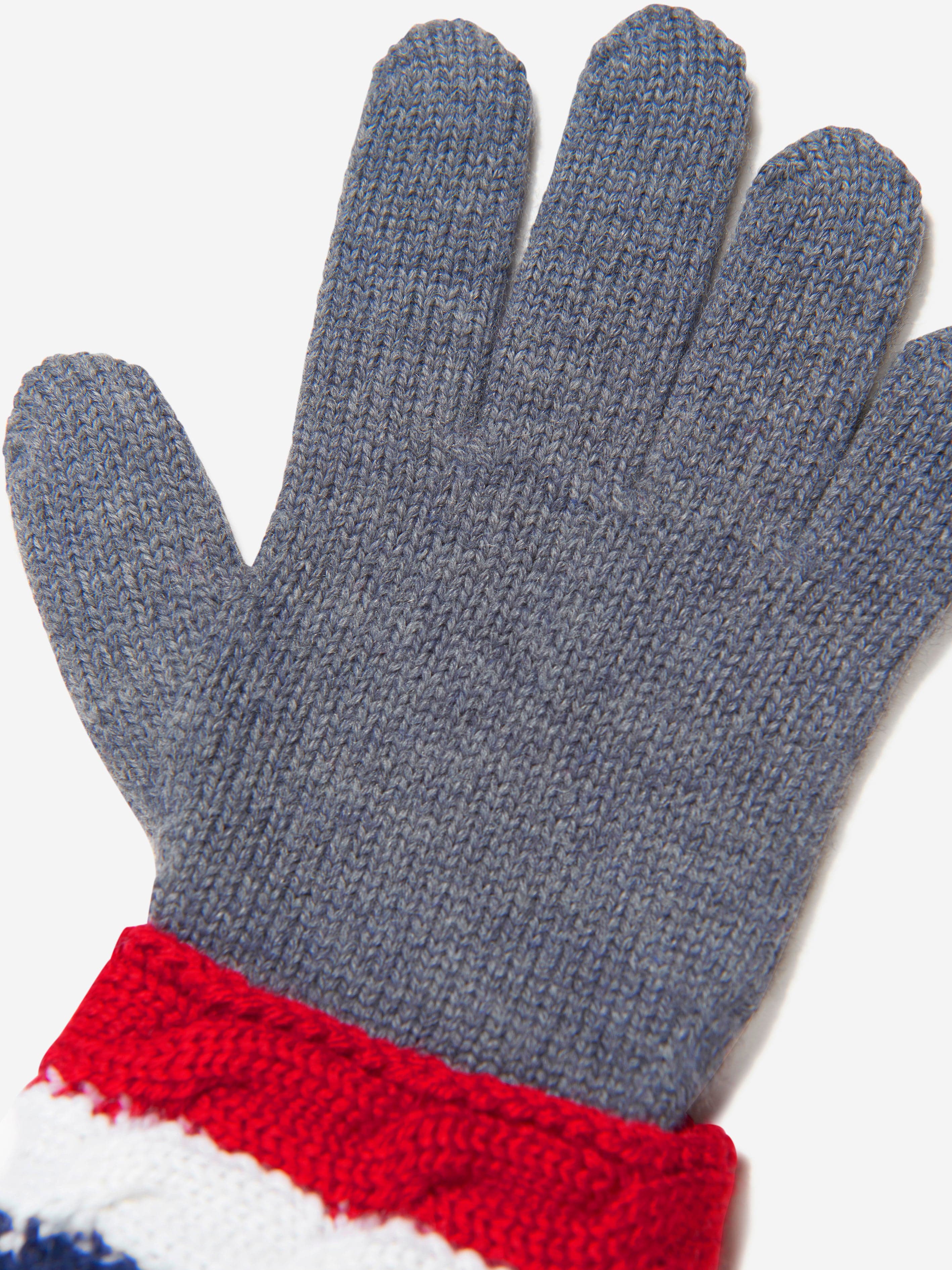 Moncler Enfant Boys Wool Knitted Gloves Outlet Store Cheap Online