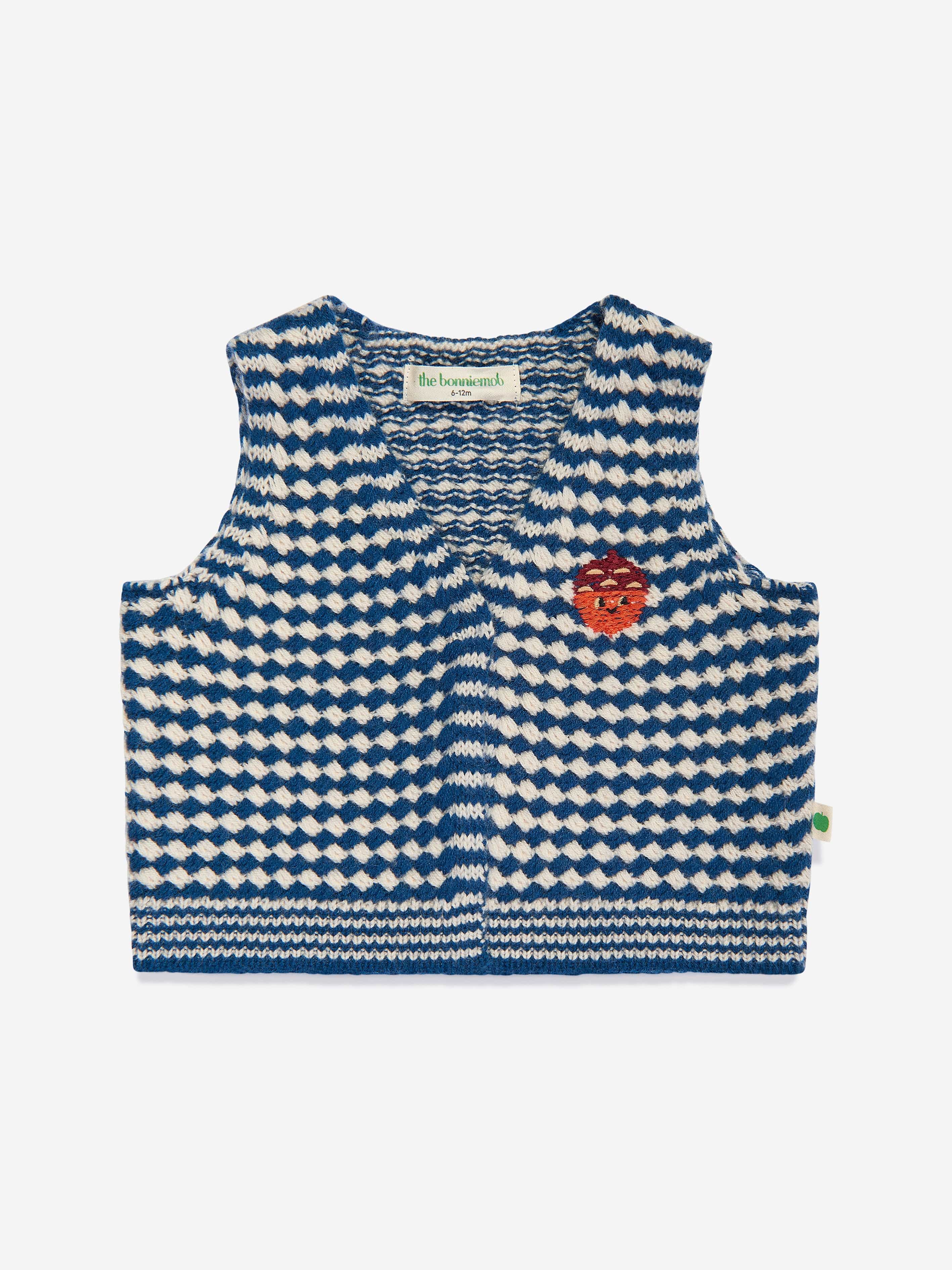 The Bonnie Mob Boys Hawthorn Chunky Checker Waistcoat in Blue Low Cost Online