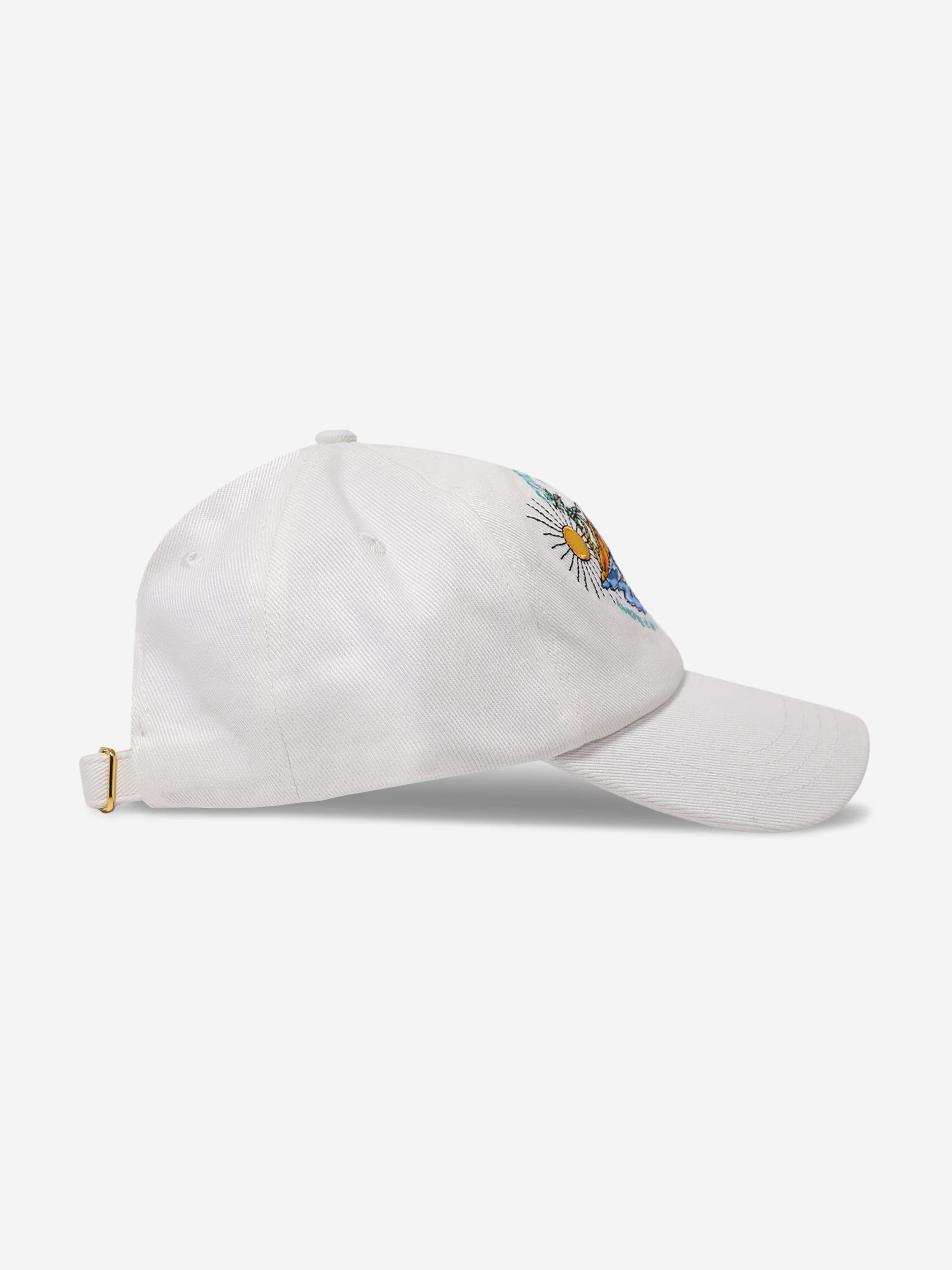 Kids Oasis Embroidered Cap in White Get To Buy Cheap Online