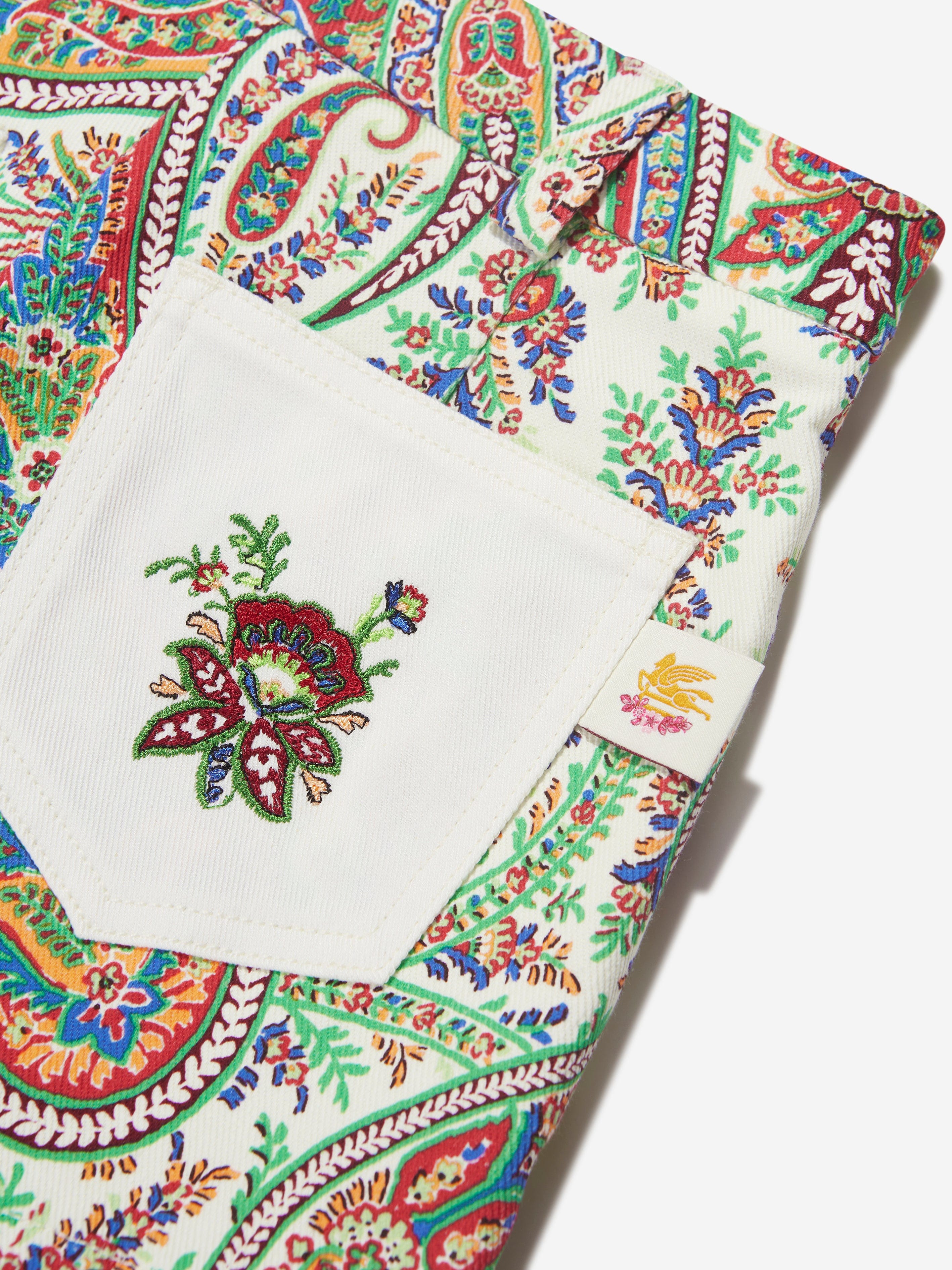Etro Girls Floral Paisley Shorts in Multicolour Clearance Big Discount