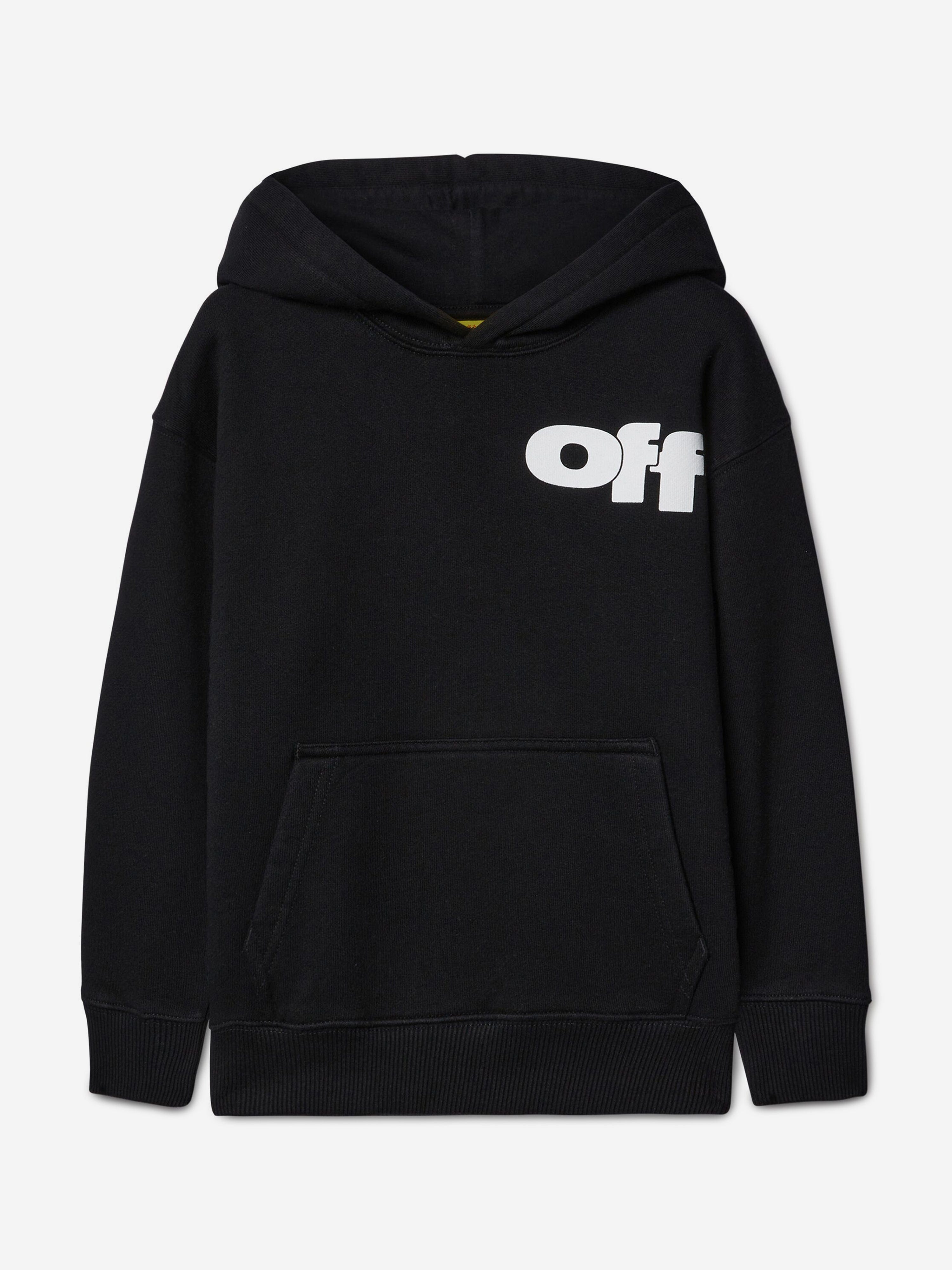 Off-White Kids Type Graphic Hoodie in Black Discount Purchase