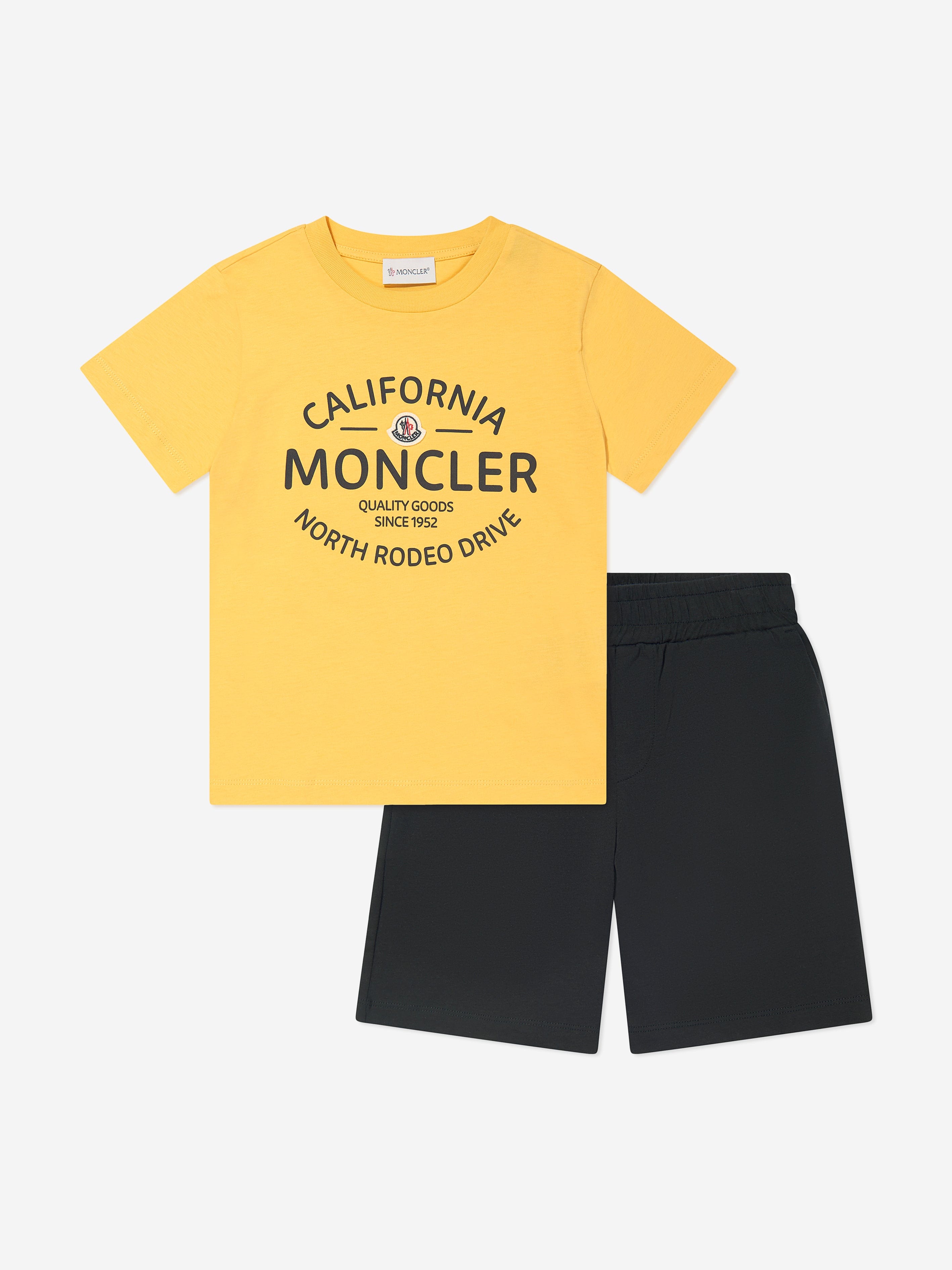 Moncler Enfant Boys Shorts Set in Yellow Fashion Style For Sale