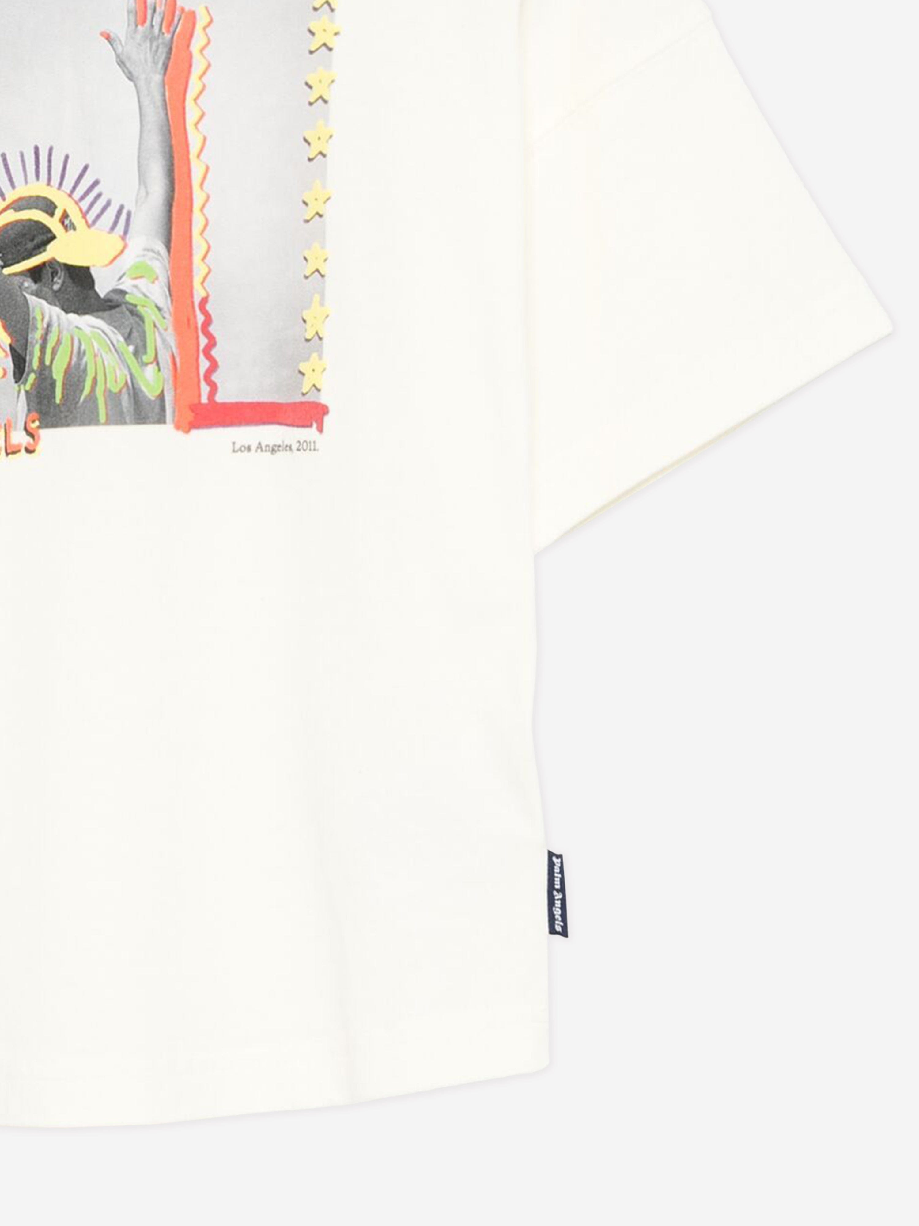 Palm Angels Boys LA Photo T-Shirt in Ivory Discount Purchase