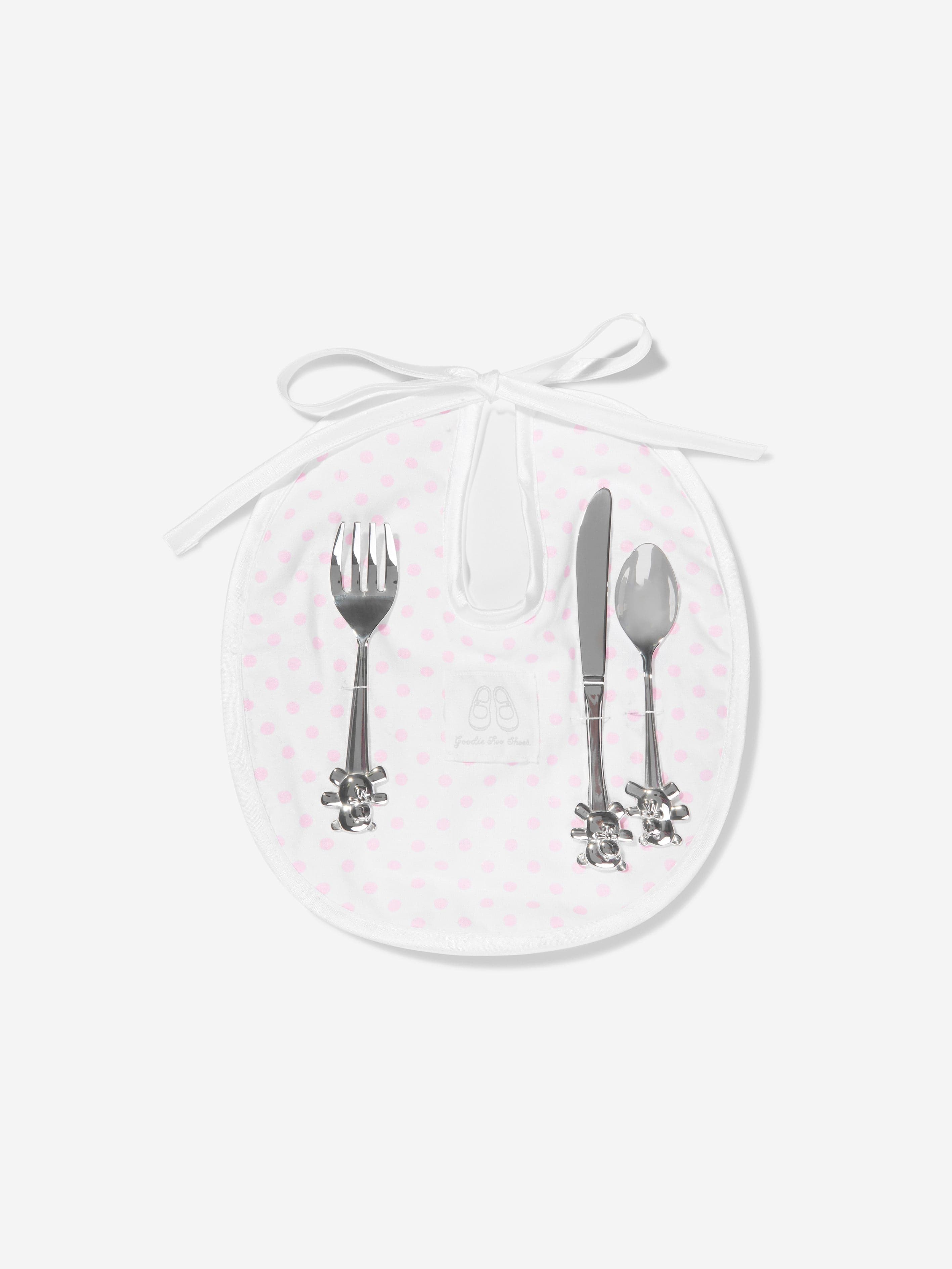 English Trousseau Baby Girls Silver Plated Cutlery Set With Bib Footlocker Pictures Sale Online