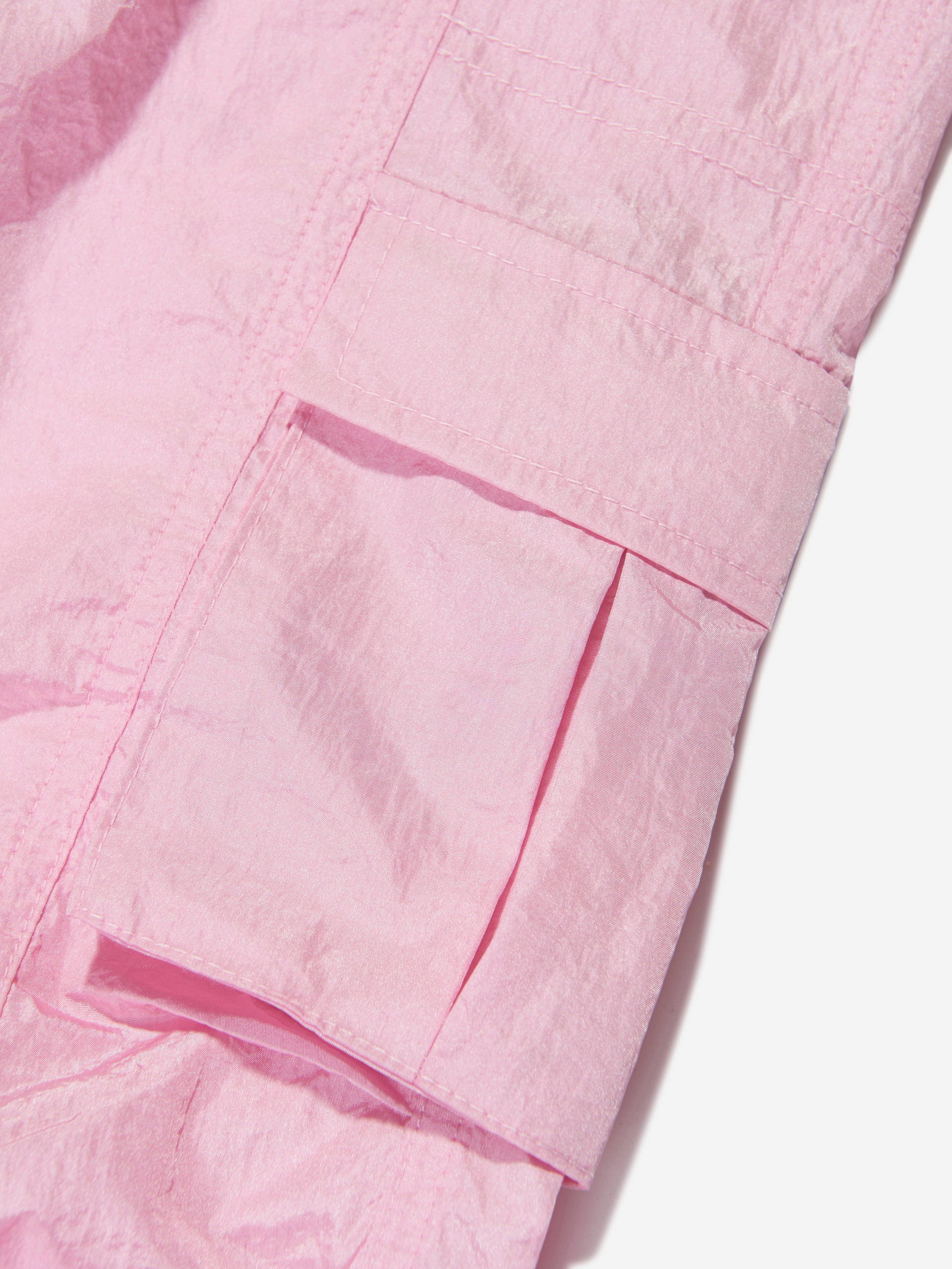 AY by AYLA Girls Nylon Cargo Trousers in Pink Excellent
