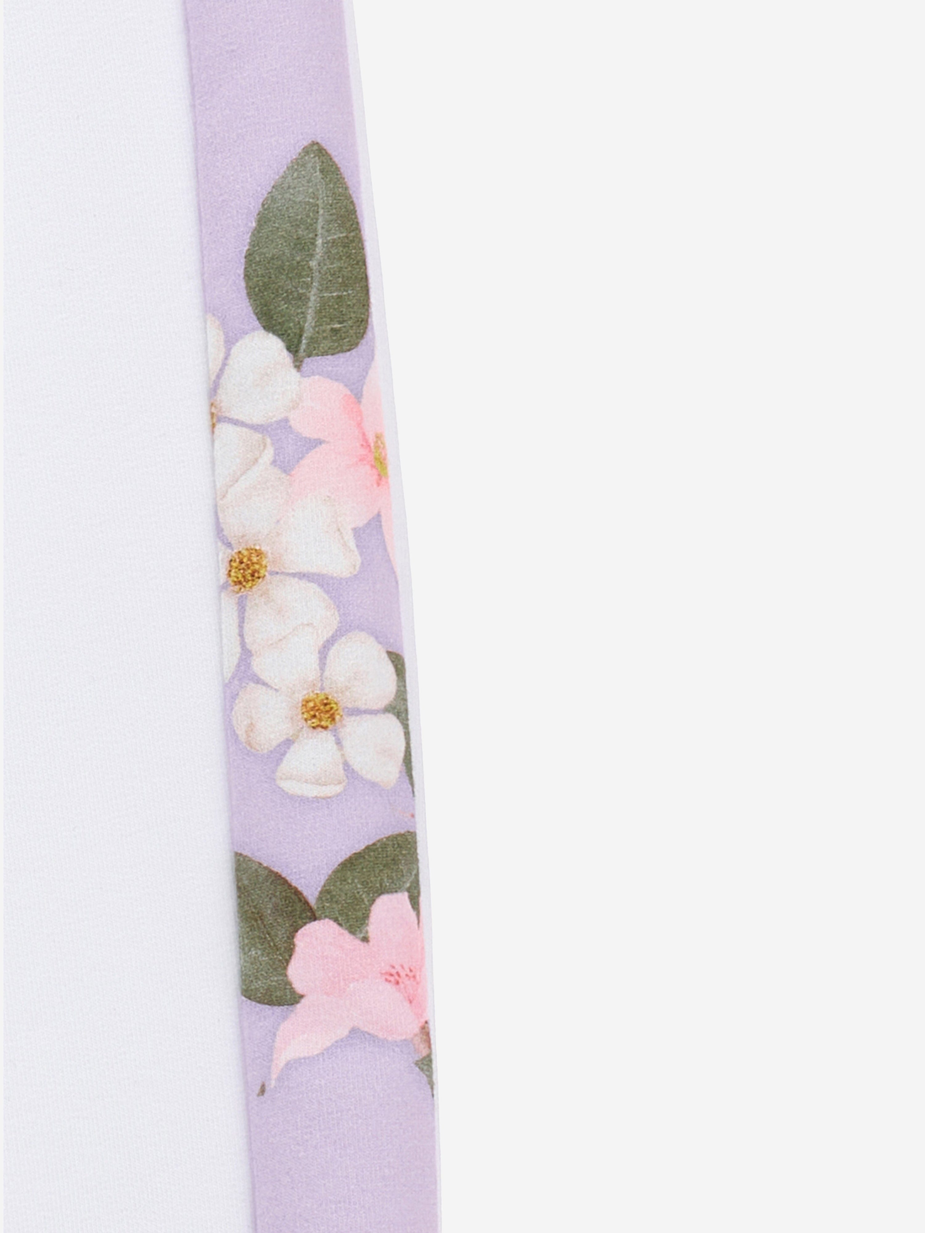 Monnalisa Girks Romantic Flowers Joggers in White Outlet For You