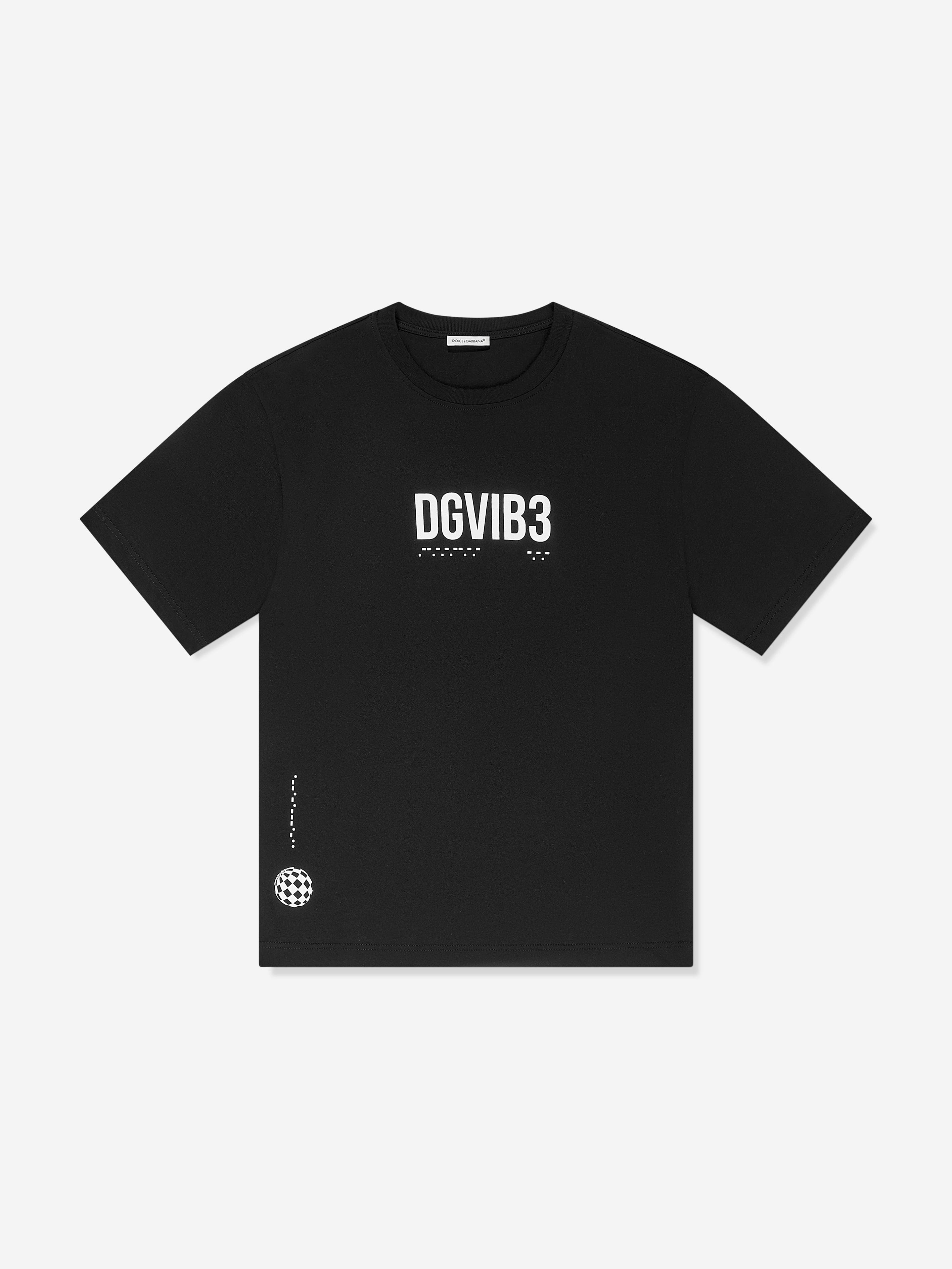 Dolce & Gabbana Boys DG Vibe T-Shirt in Black Clearance Nicekicks