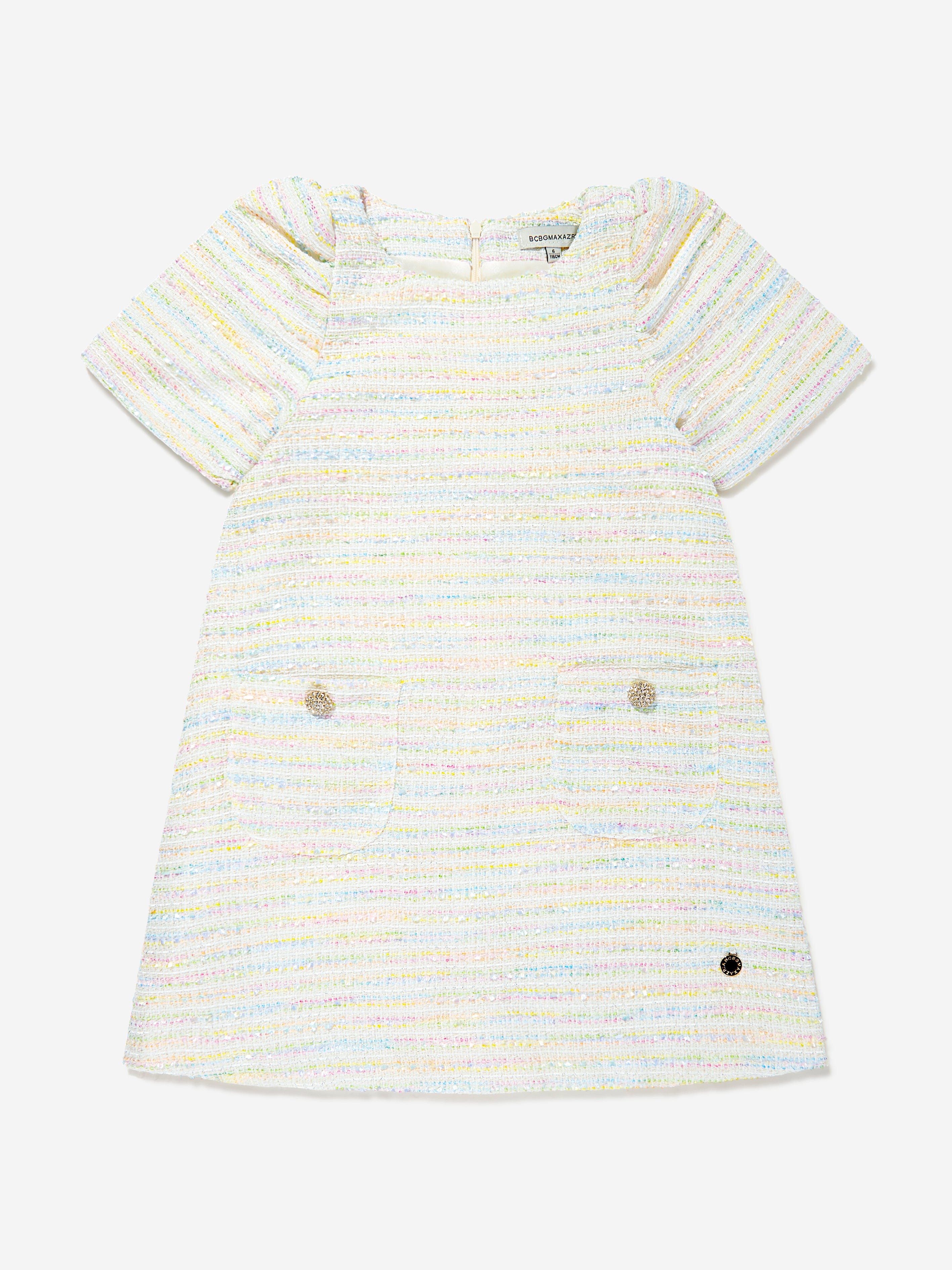 BCBG Girls Tweed Dress in Blue Low Cost