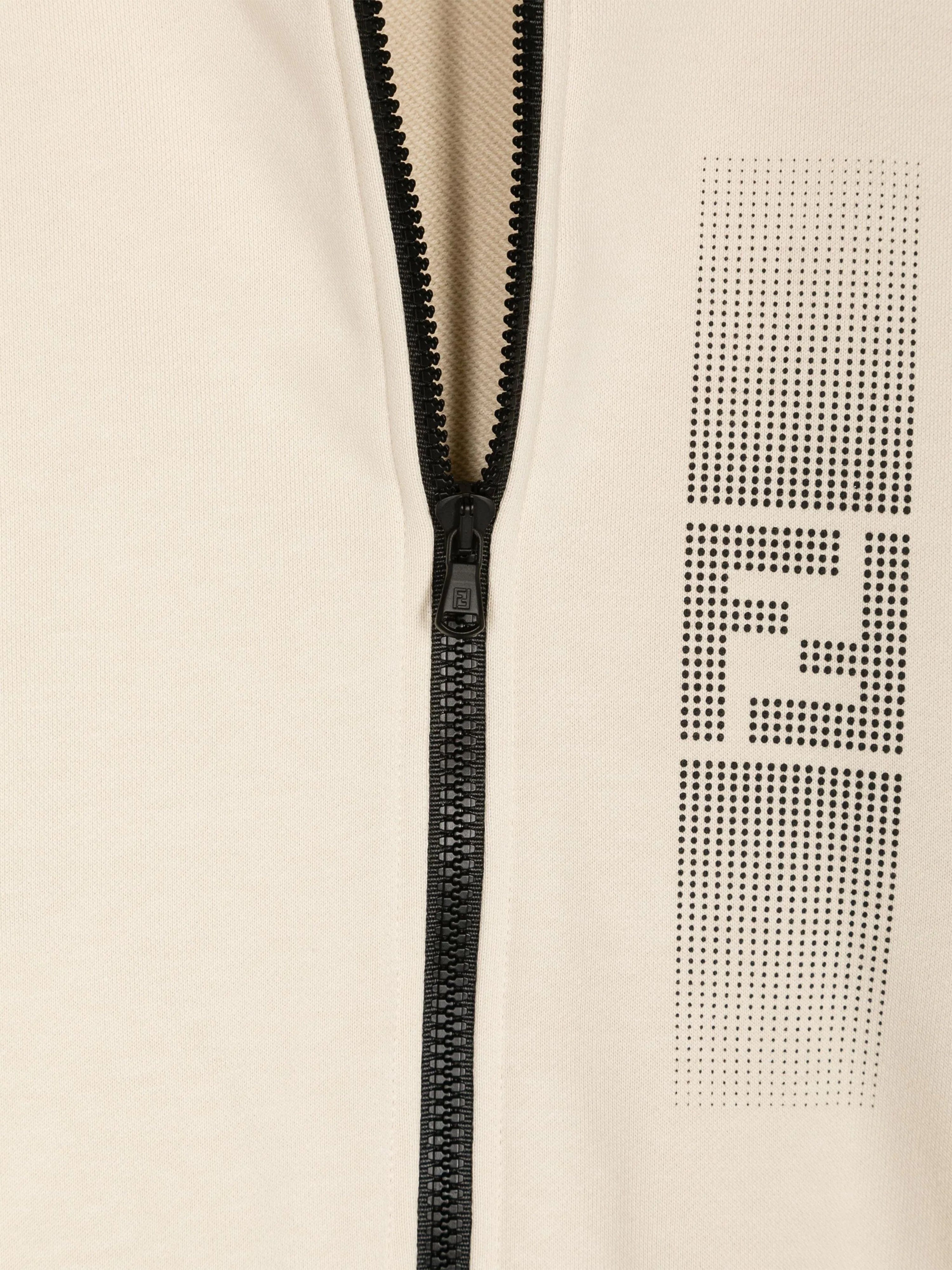 Fendi Boys Logo Zip Up Top in Beige Ebay