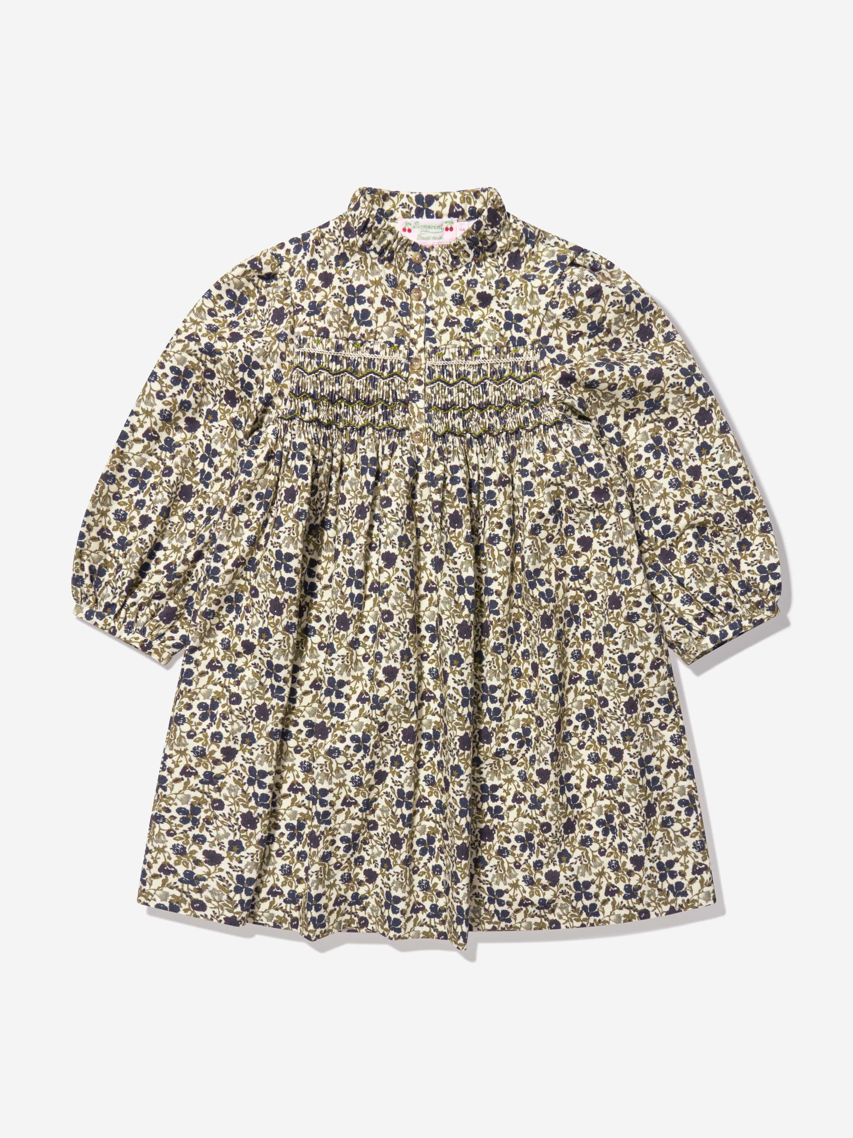 Bonpoint Girls Tamsin Smocked Dress in Beige Free Shipping Release Dates