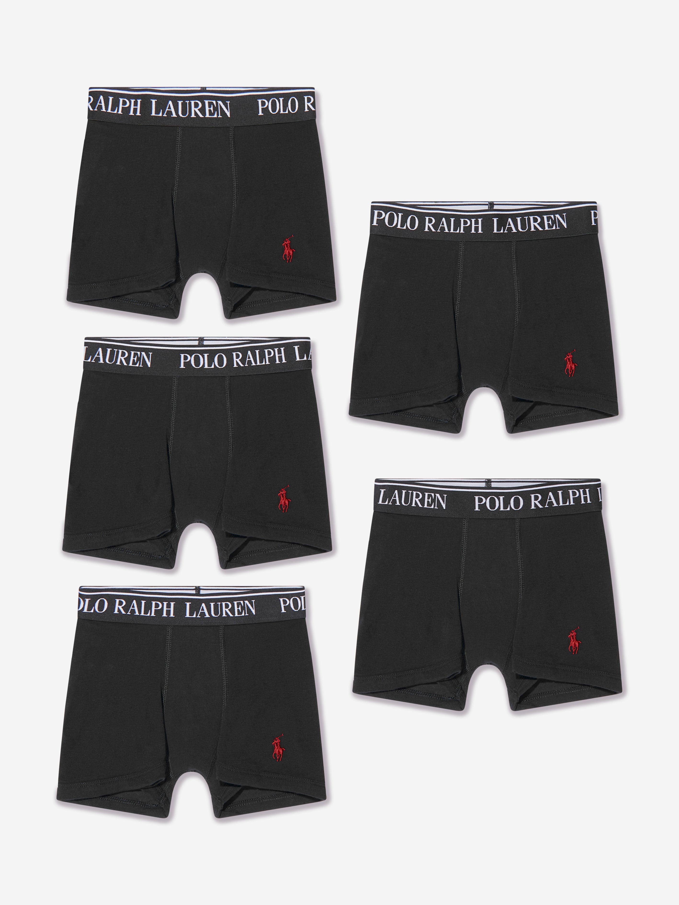 Ralph Lauren Boys 5 Pack Boxer Shorts Set in Black Professional Cheap Pice