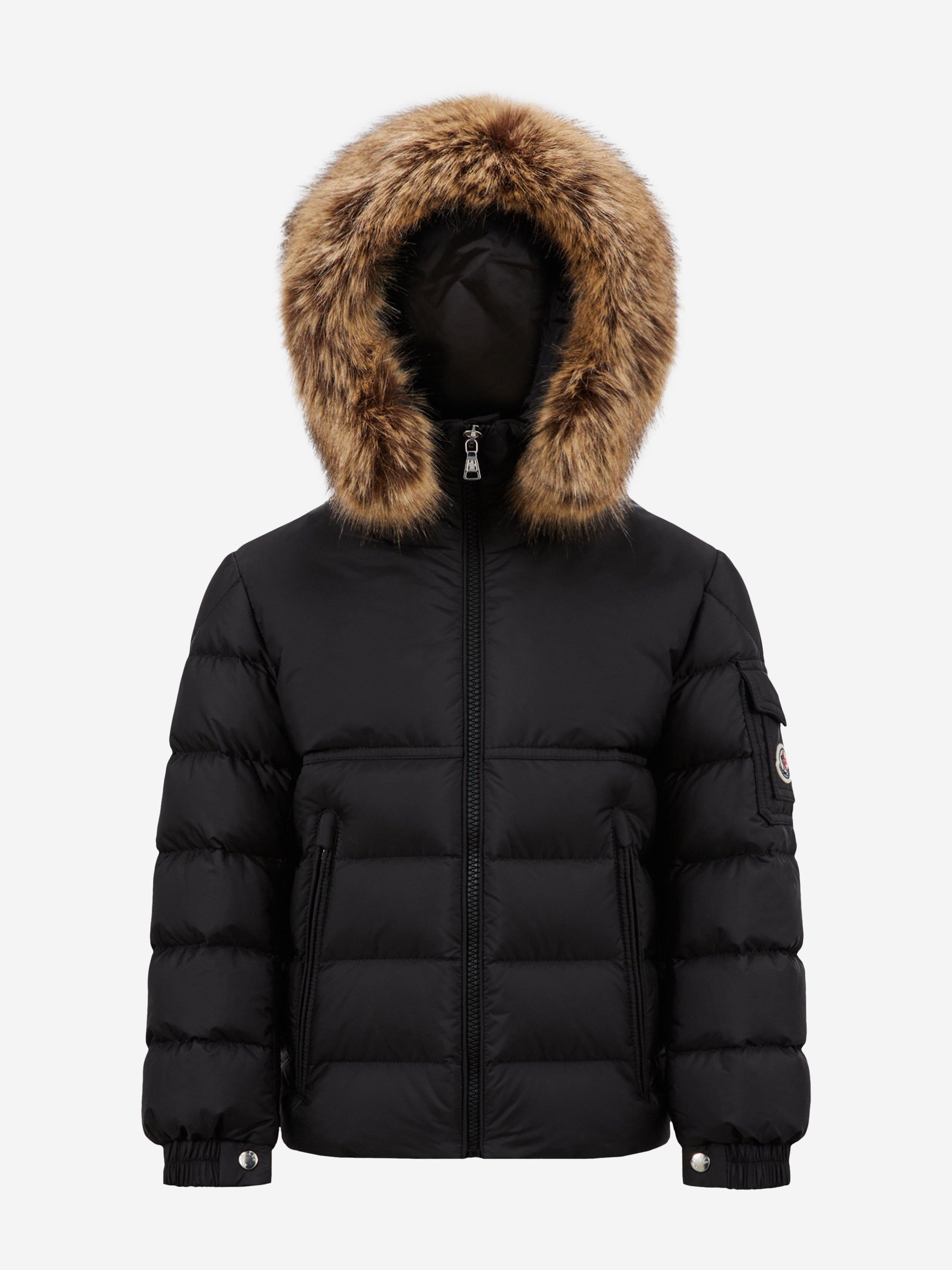 Moncler Enfant Boys Down Padded New Byron Jacket in Black Free Shipping Official
