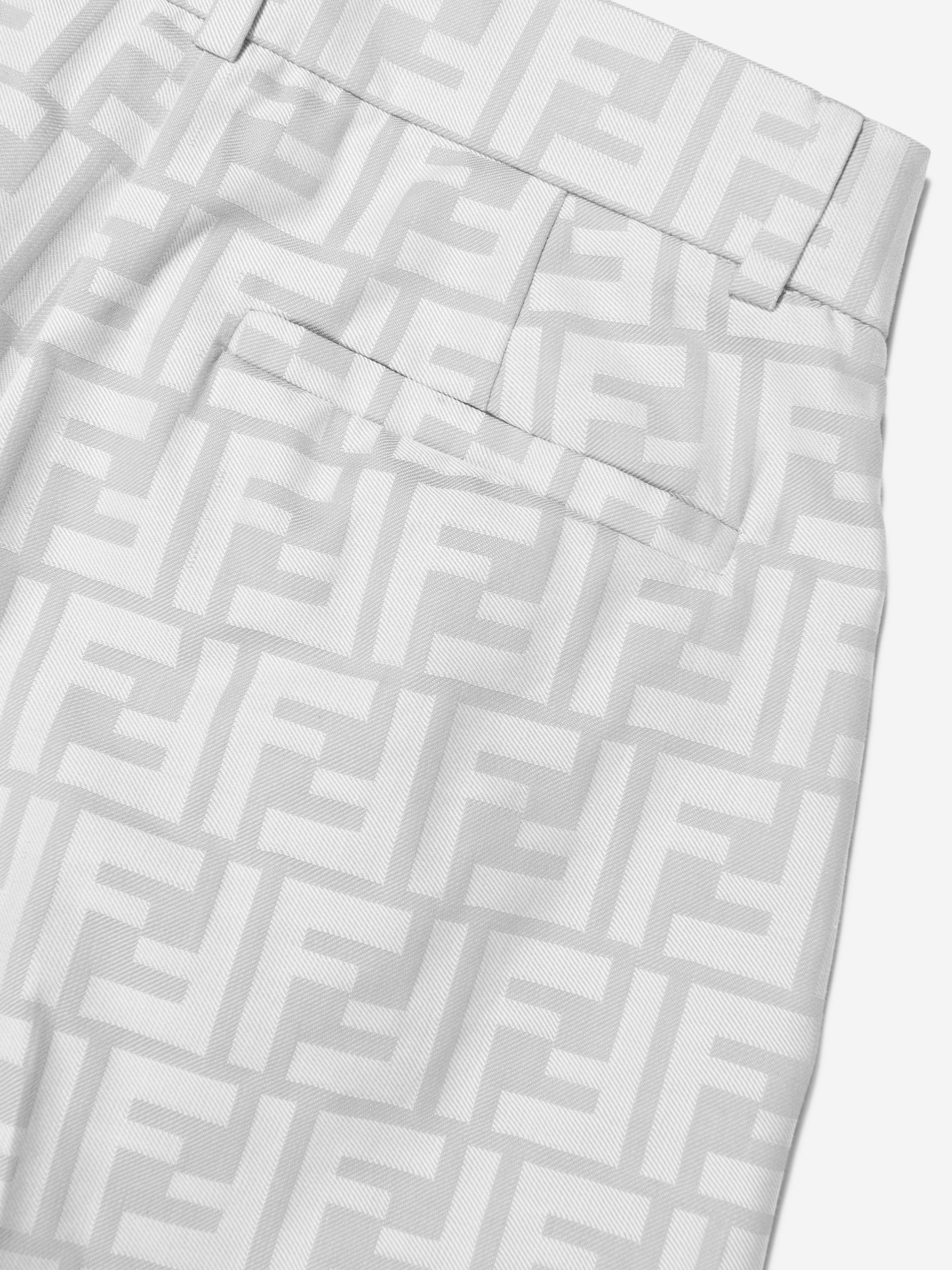 Fendi Boys FF Logo Shorts in Grey Free Shipping Purchase