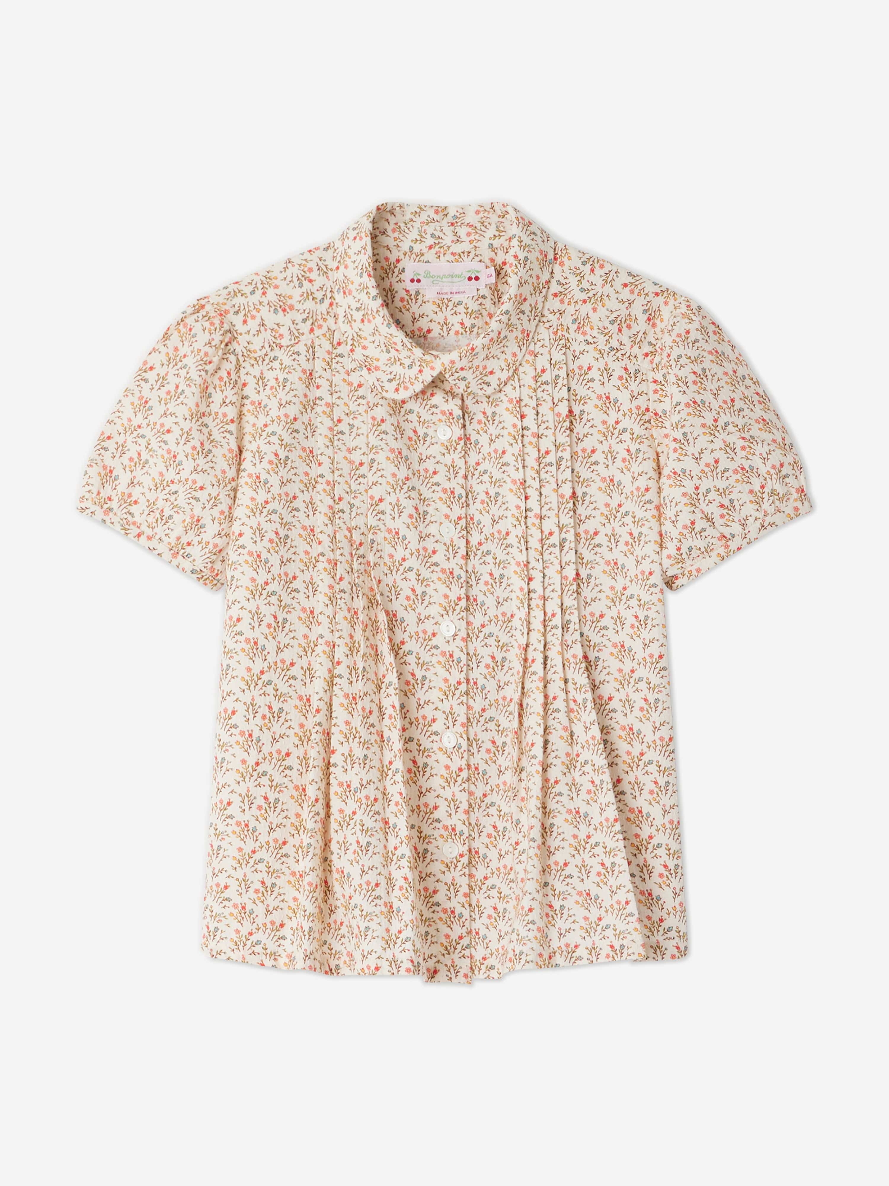 Bonpoint Girls Fiammetta Blouse in Beige Shop For Online