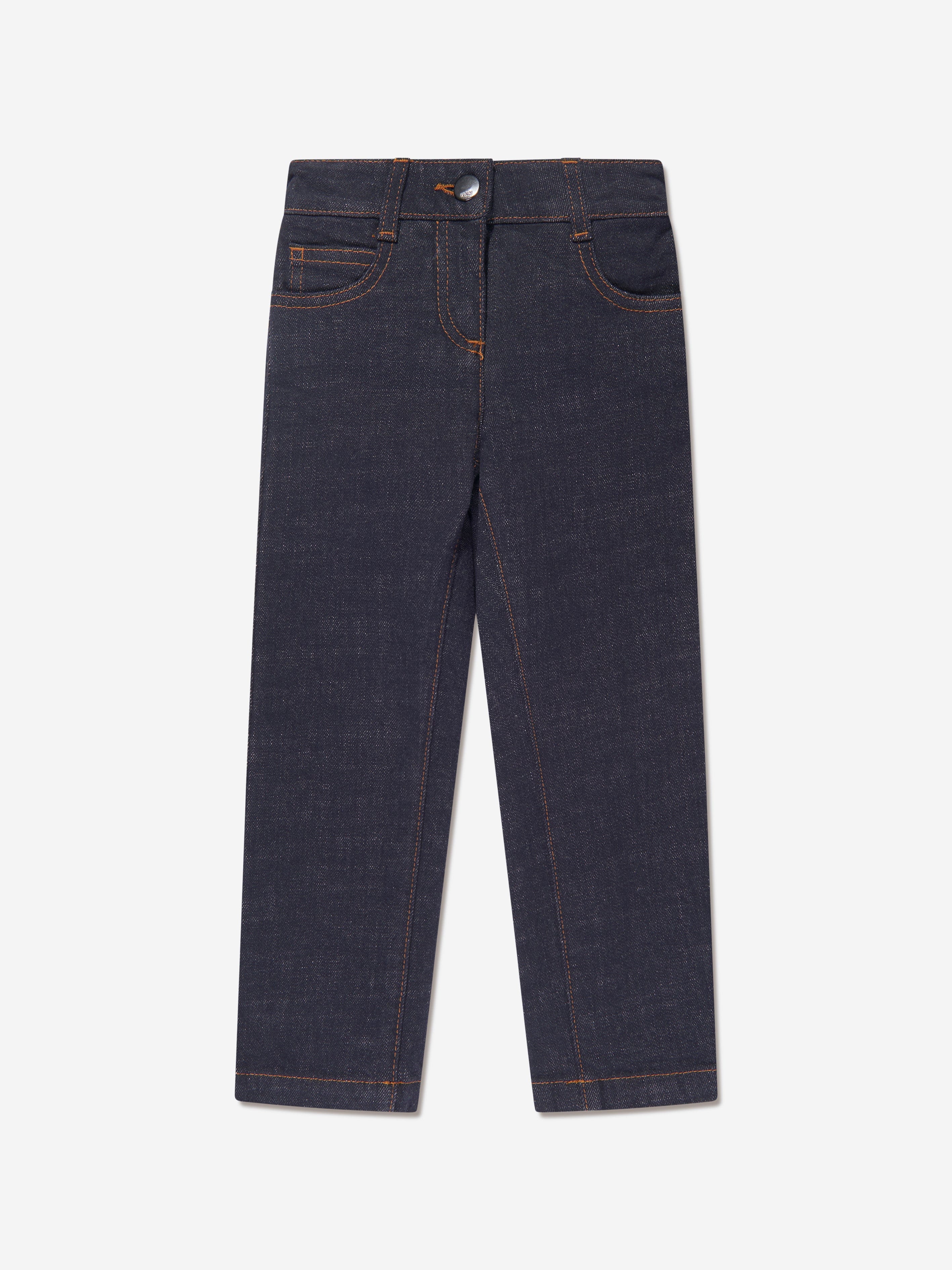 Fendi Girls Slim Fit Jeans in Blue In China Cheap Pice