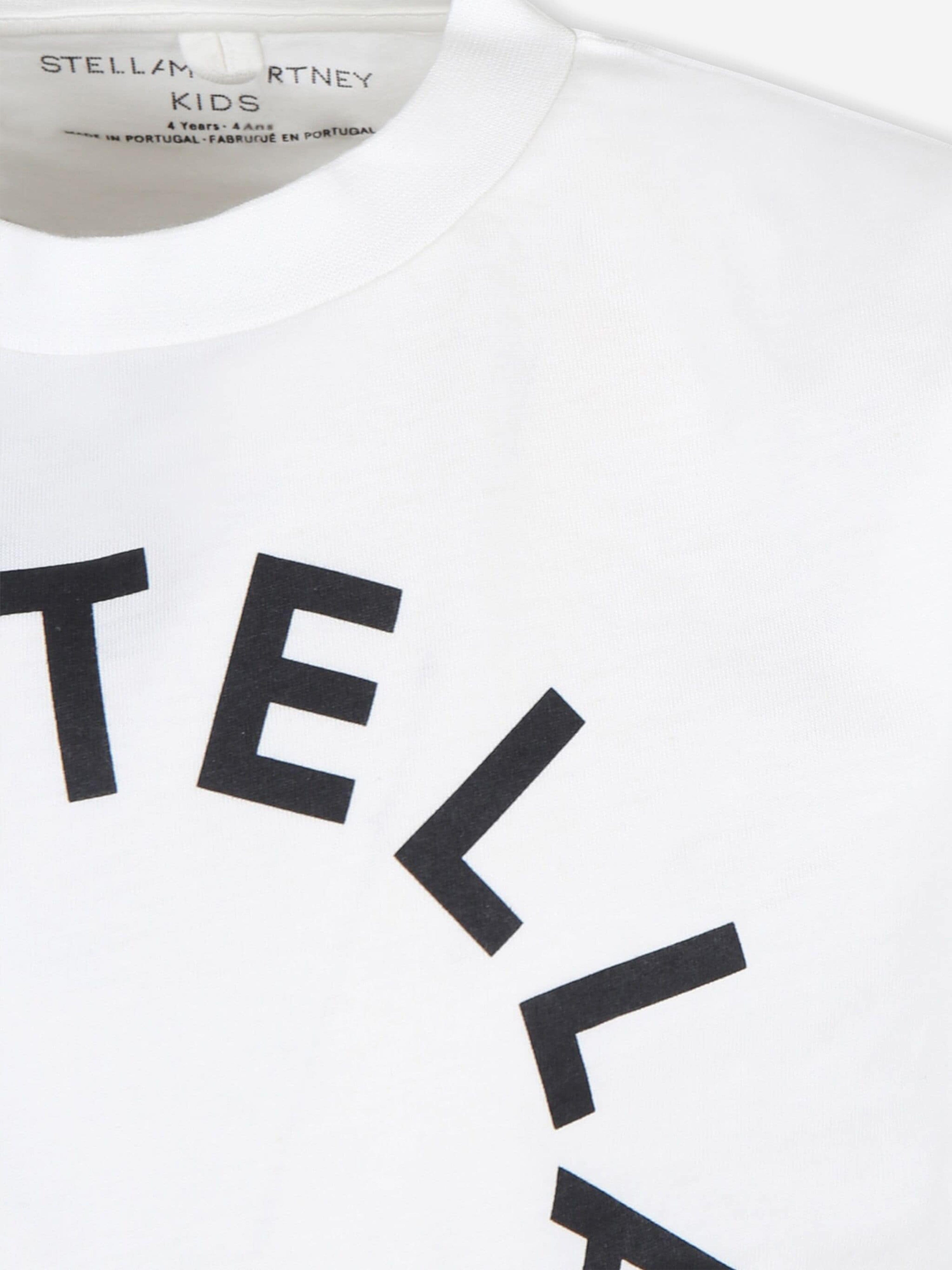 Stella McCartney Boys Circle Logo T-Shirt in Ivory Sale Free Shipping