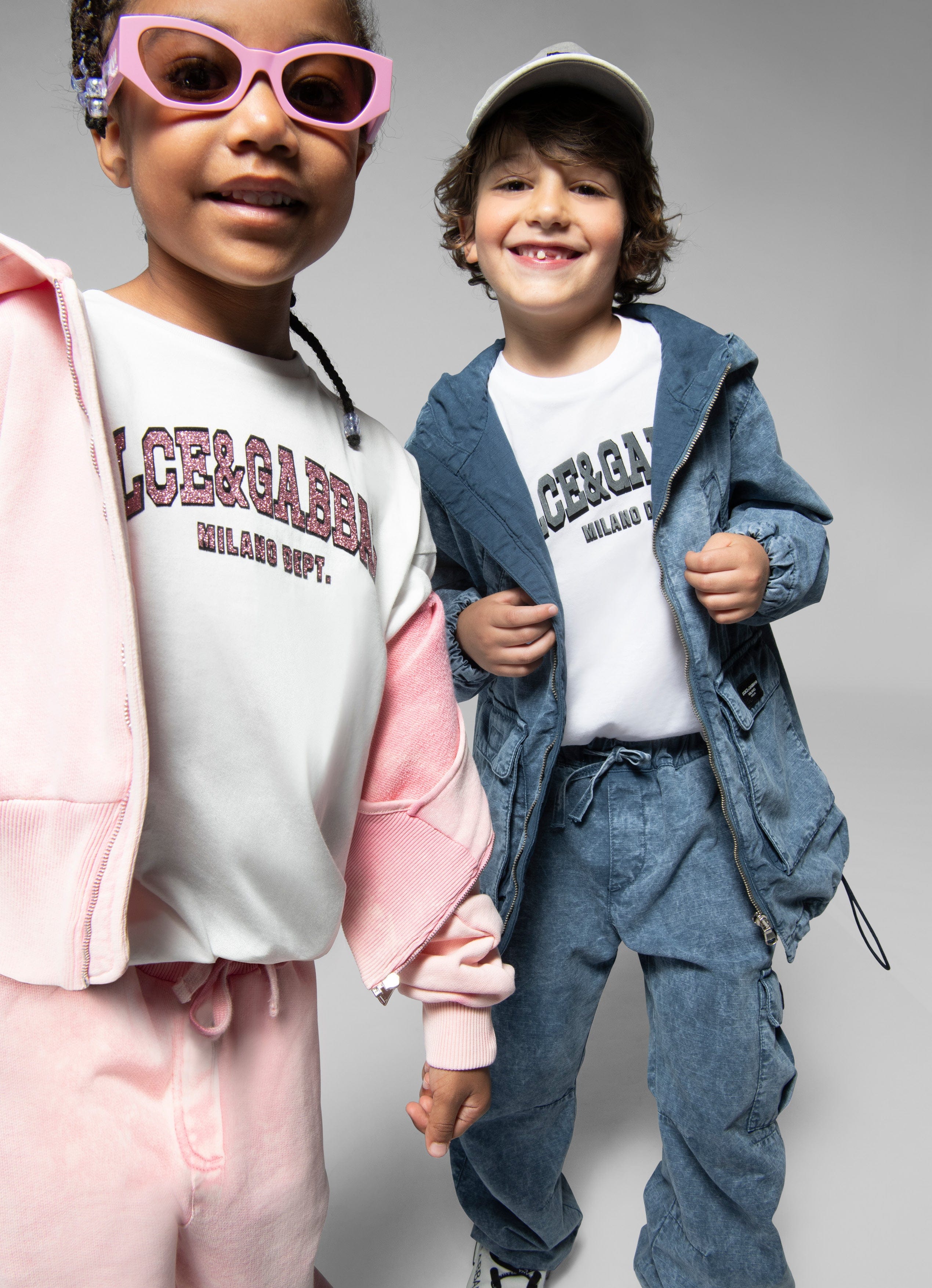 Dolce & Gabbana Girls Logo Zip Up Top in Pink Free Shipping Low Cost