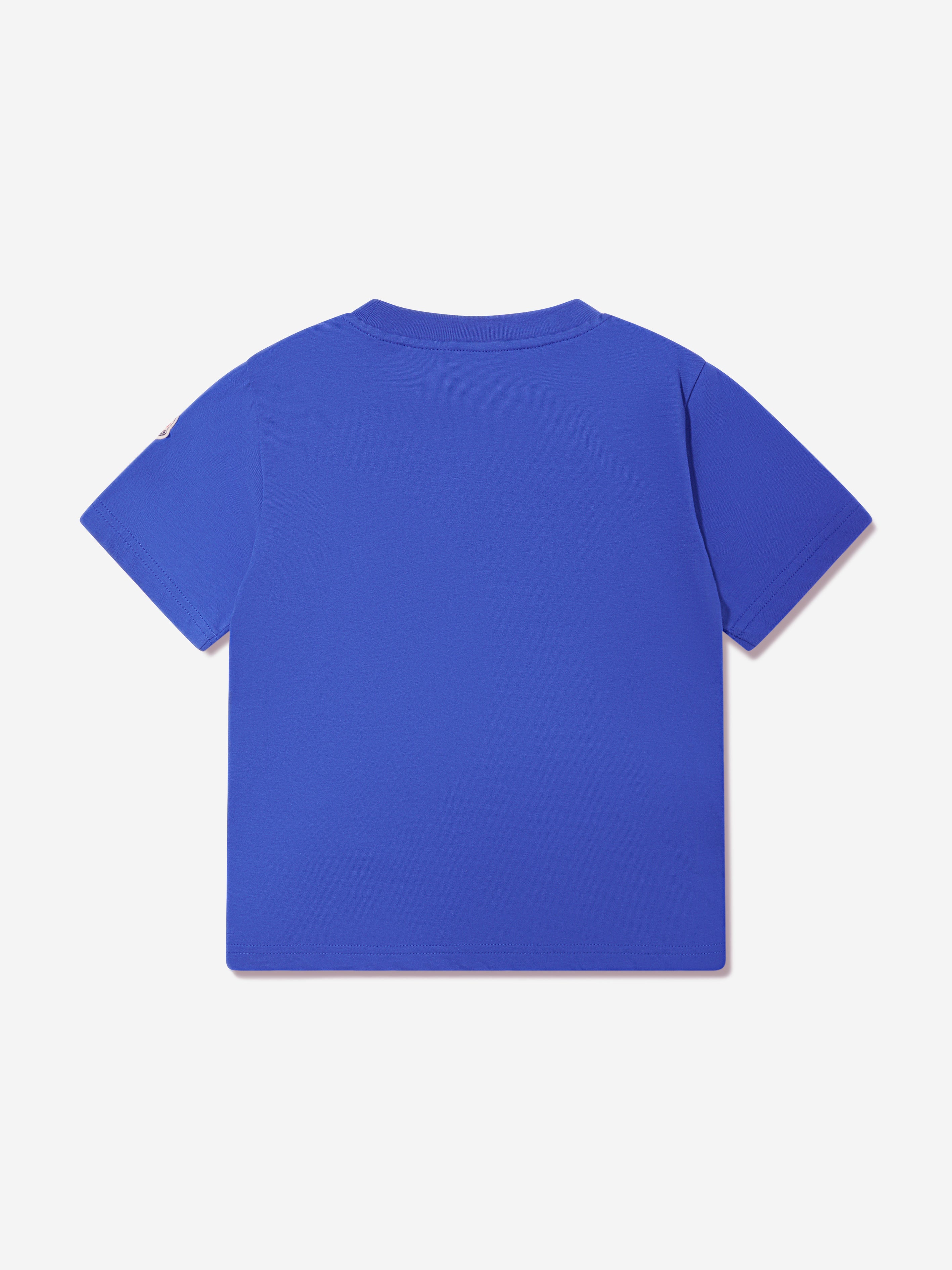 Moncler Enfant Boys Logo Print T-Shirt in Blue Looking For Cheap Pice