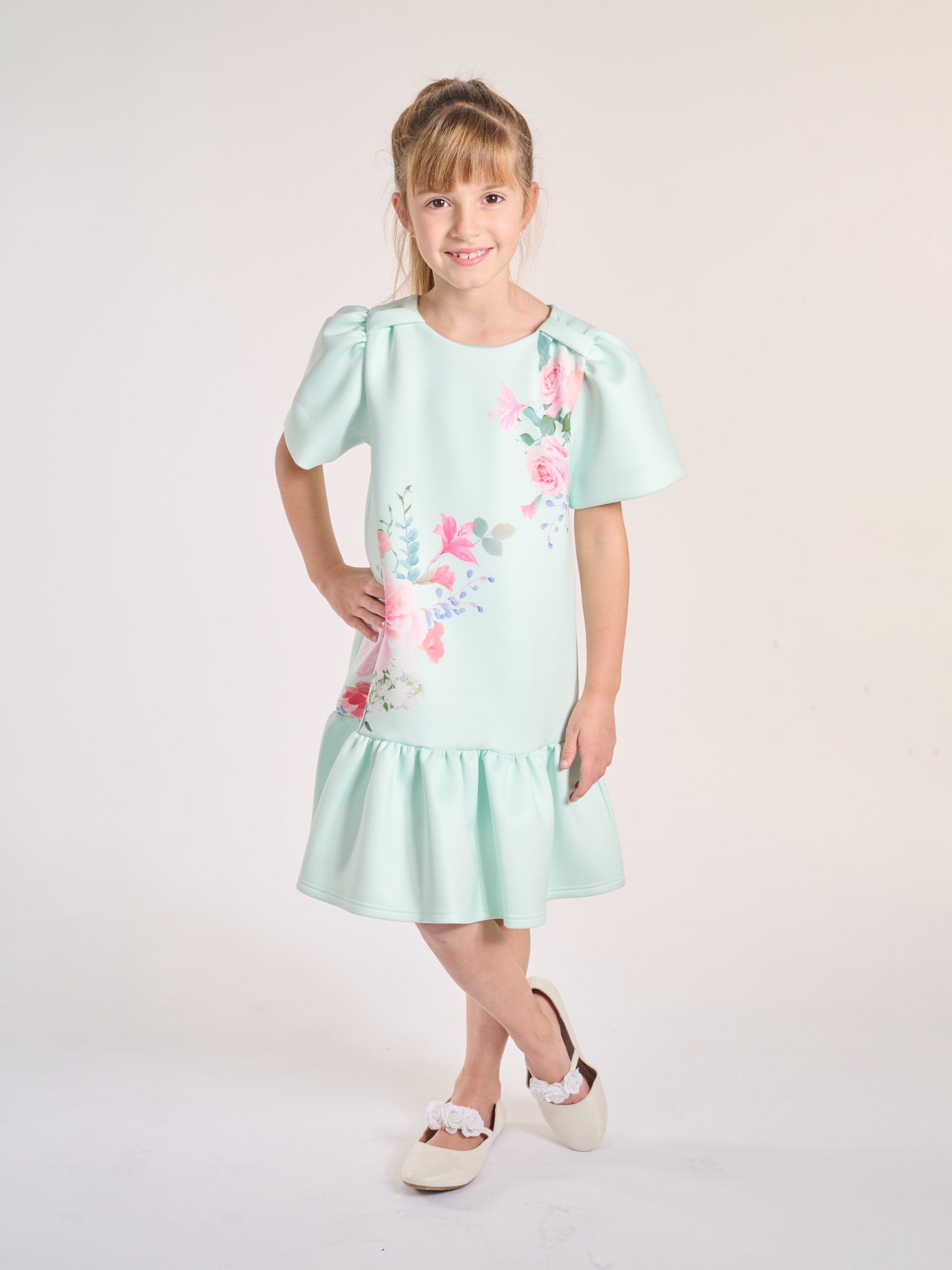Girls Spring Breeze Dress in Green Outlet Free Shipping Authentic