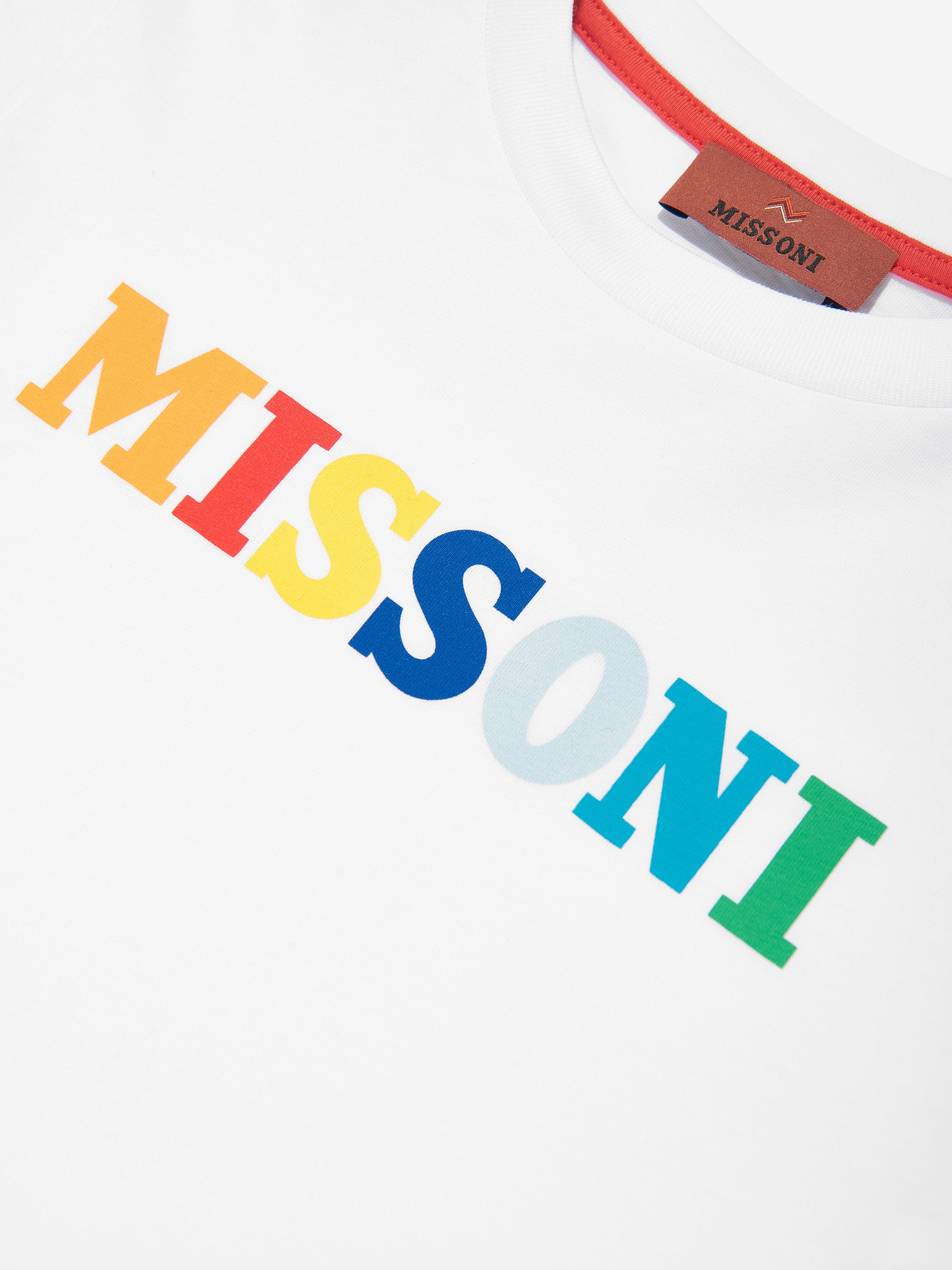 Boys Logo T-Shirt in White Online Shop From China